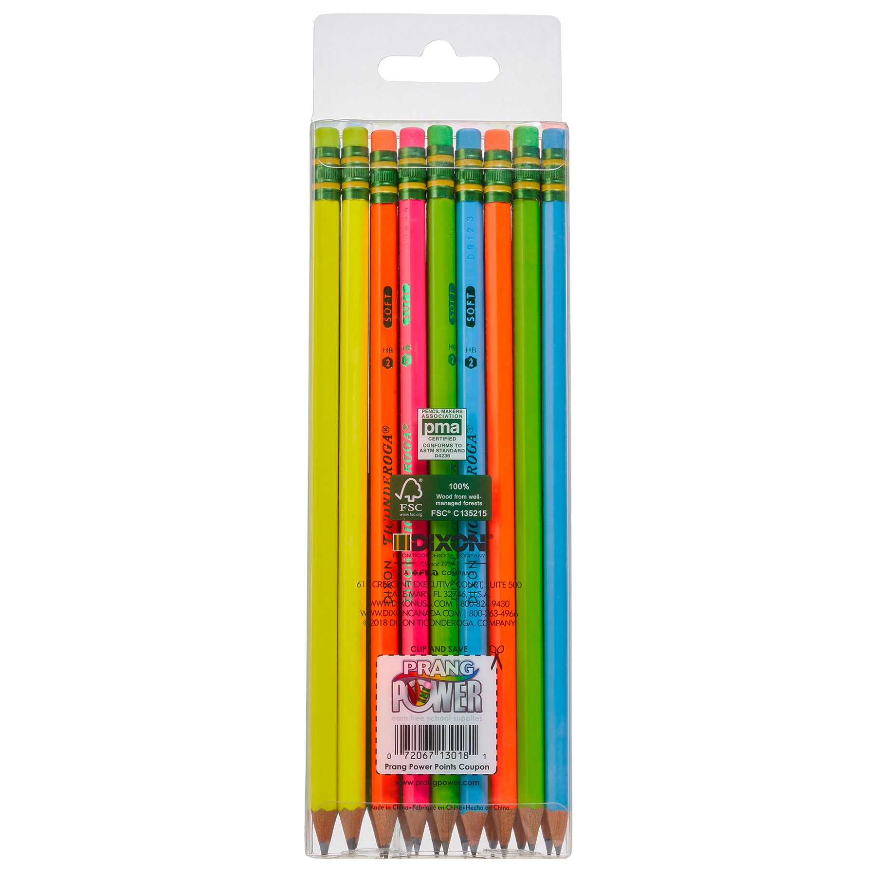 Neon Pencil, 18 Per Pack, 2 Packs