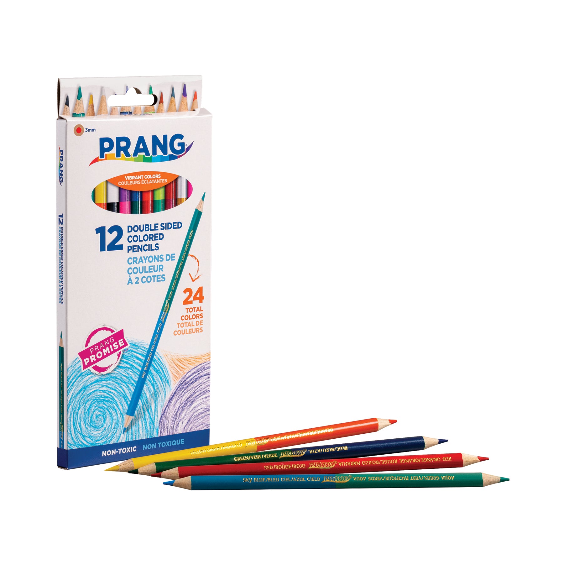 Duo Colored Pencils, 24 Color Set, 6 Sets