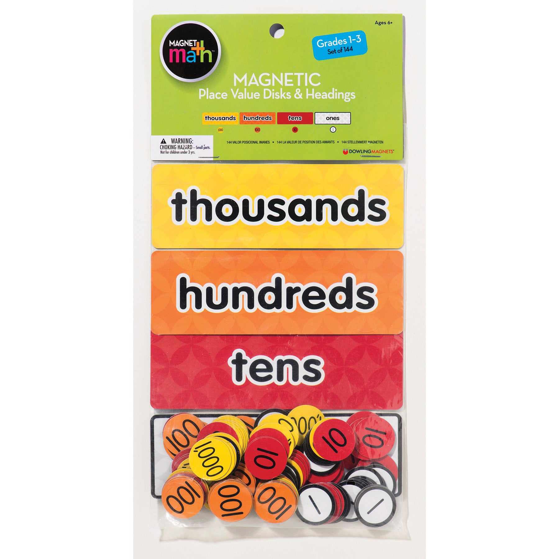 Magnetic Place Value Disks & Headings: Grades 1-3