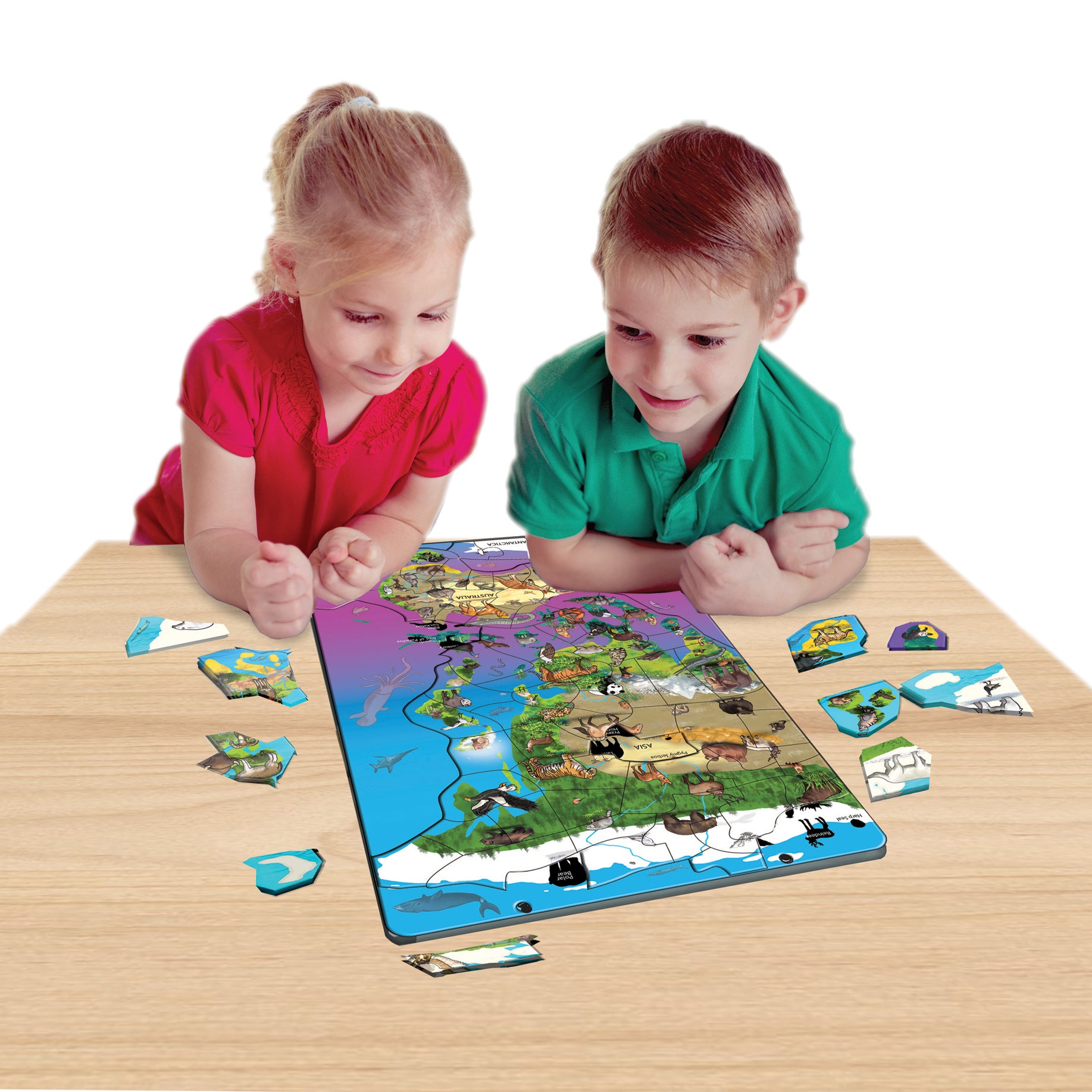 Animal Magnetism® Magnetic Wildlife Map Puzzle Bundle, Set of 3