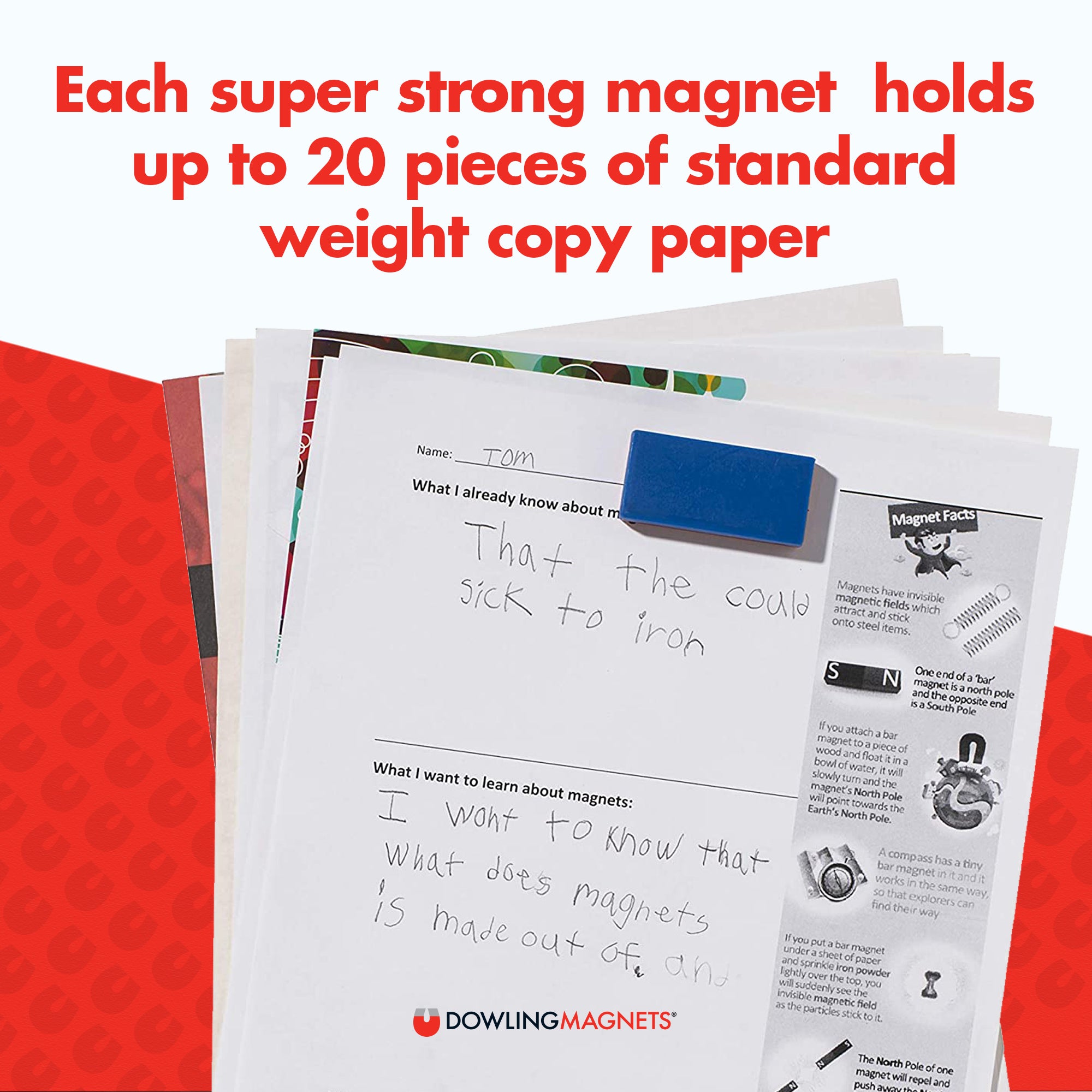 Hero Magnets: Big Block Magnets, 12 Per Pack, 2 Packs