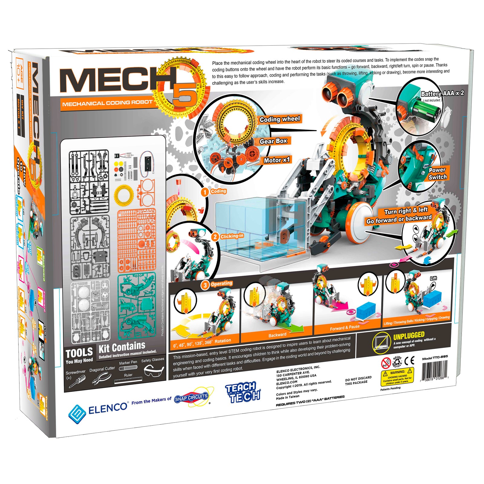 TEACH TECH™ Mech-5, Mechanical Coding Robot - A1 School Supplies