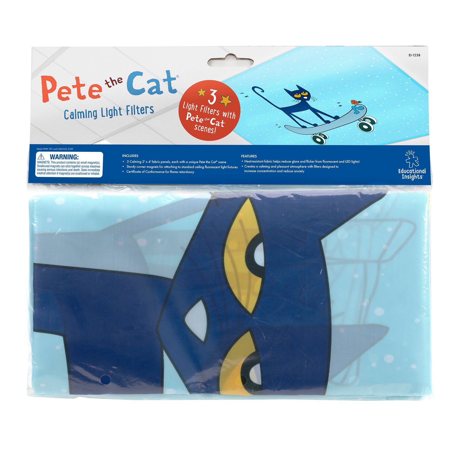 Pete the Cat® Calming Light Filters, Pack of 3