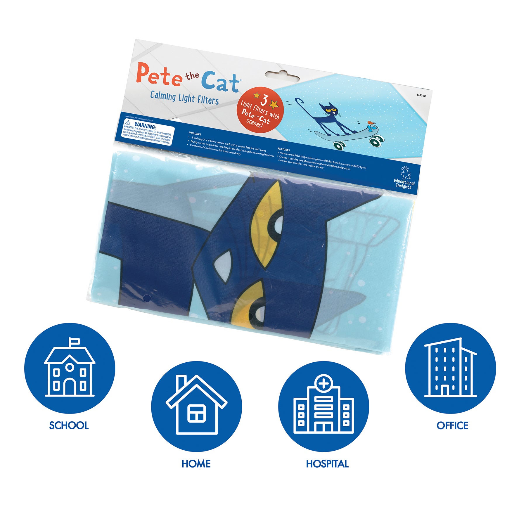 Pete the Cat® Calming Light Filters, Pack of 3 - A1 School Supplies