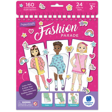 PaperCraft Fashion Parade Paper Dolls, 3 Sets - A1 School Supplies