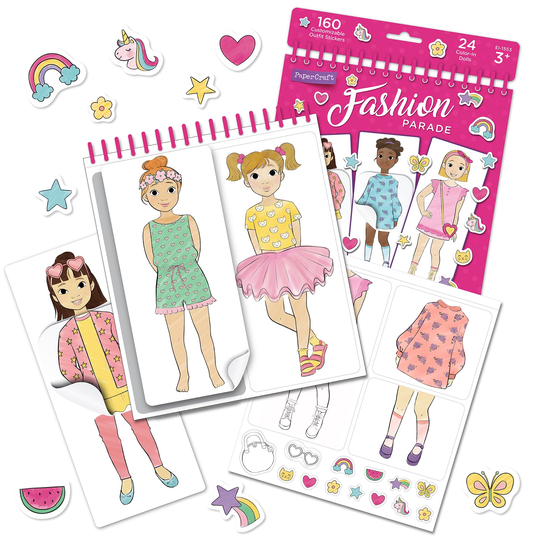 PaperCraft Fashion Parade Paper Dolls, 3 Sets