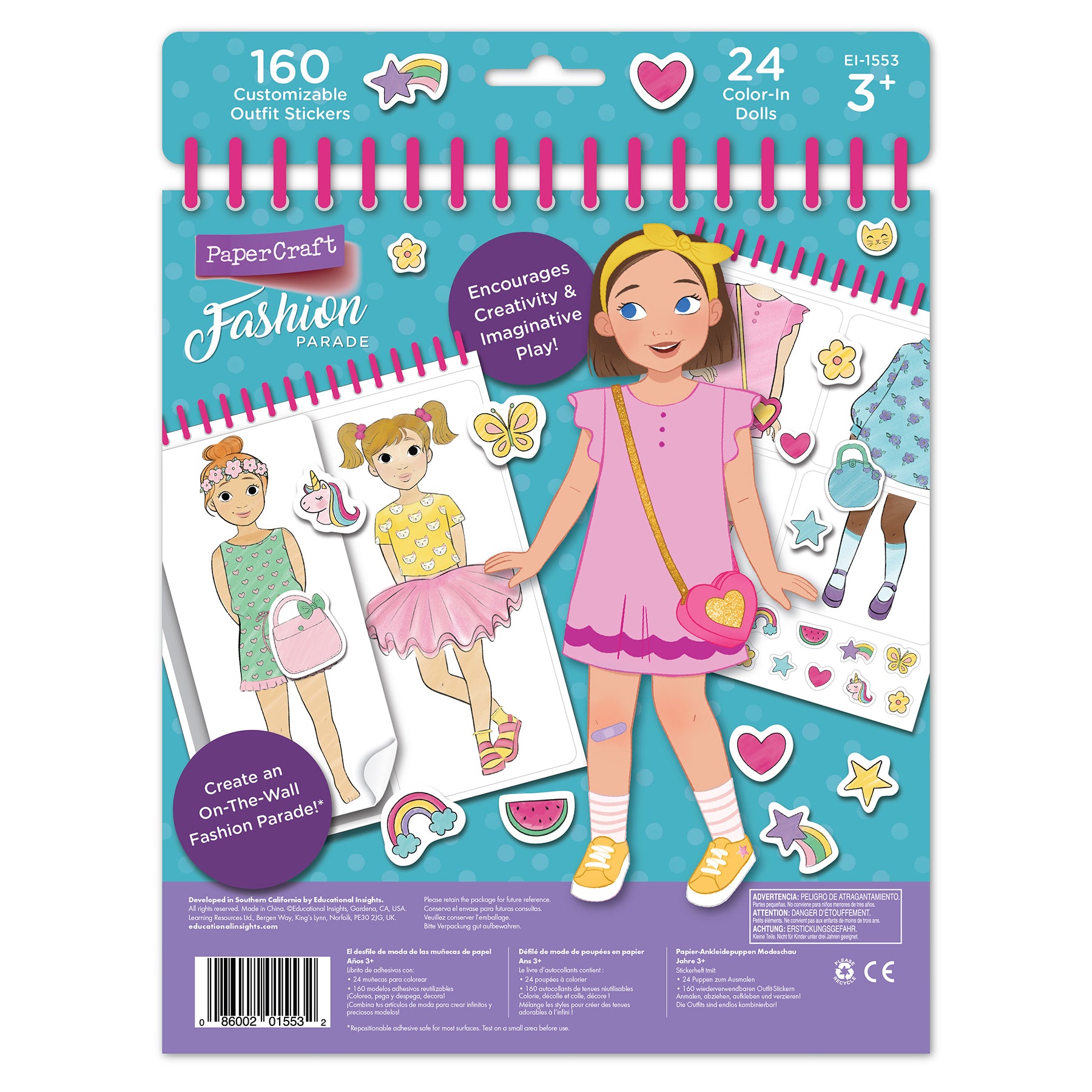 PaperCraft Fashion Parade Paper Dolls, 3 Sets