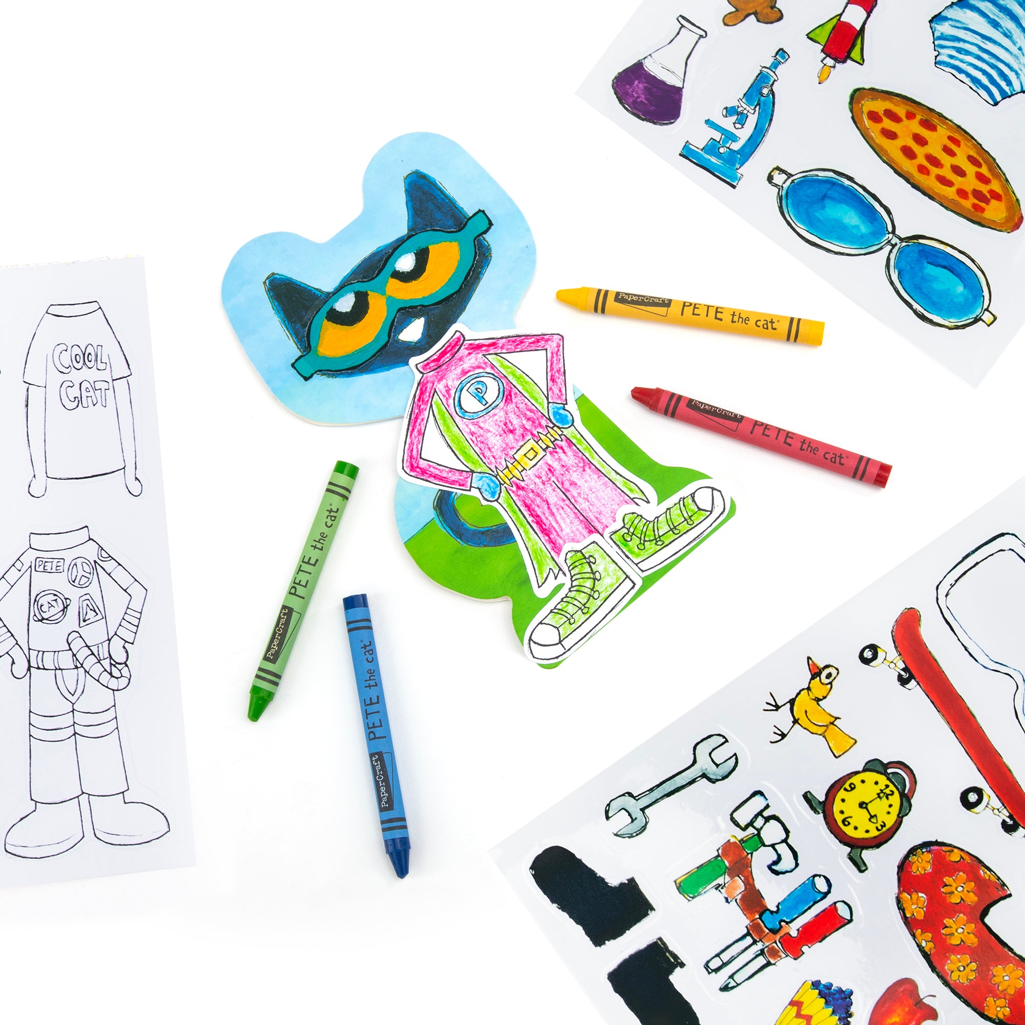 Papercraft Pete the Cat Coloring Activity Set - A1 School Supplies