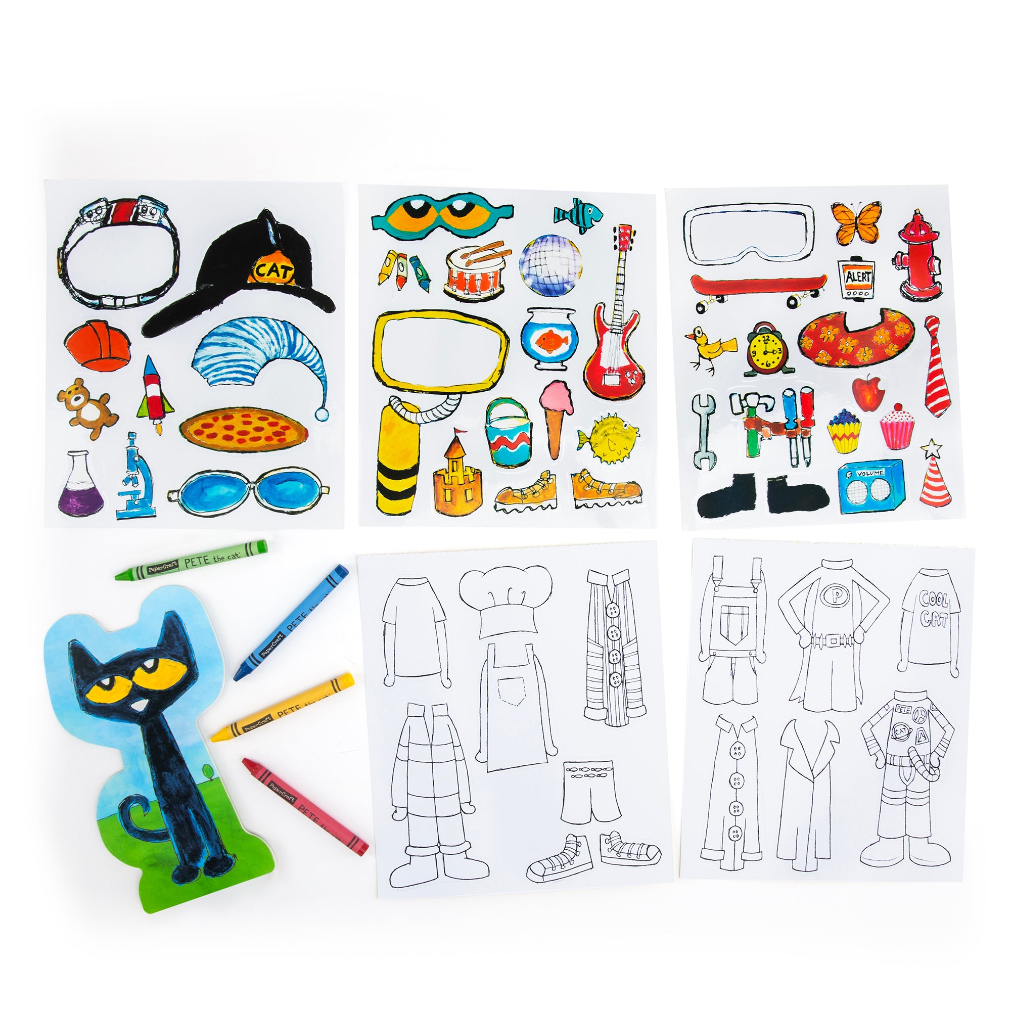 Papercraft Pete the Cat Coloring Activity Set - A1 School Supplies