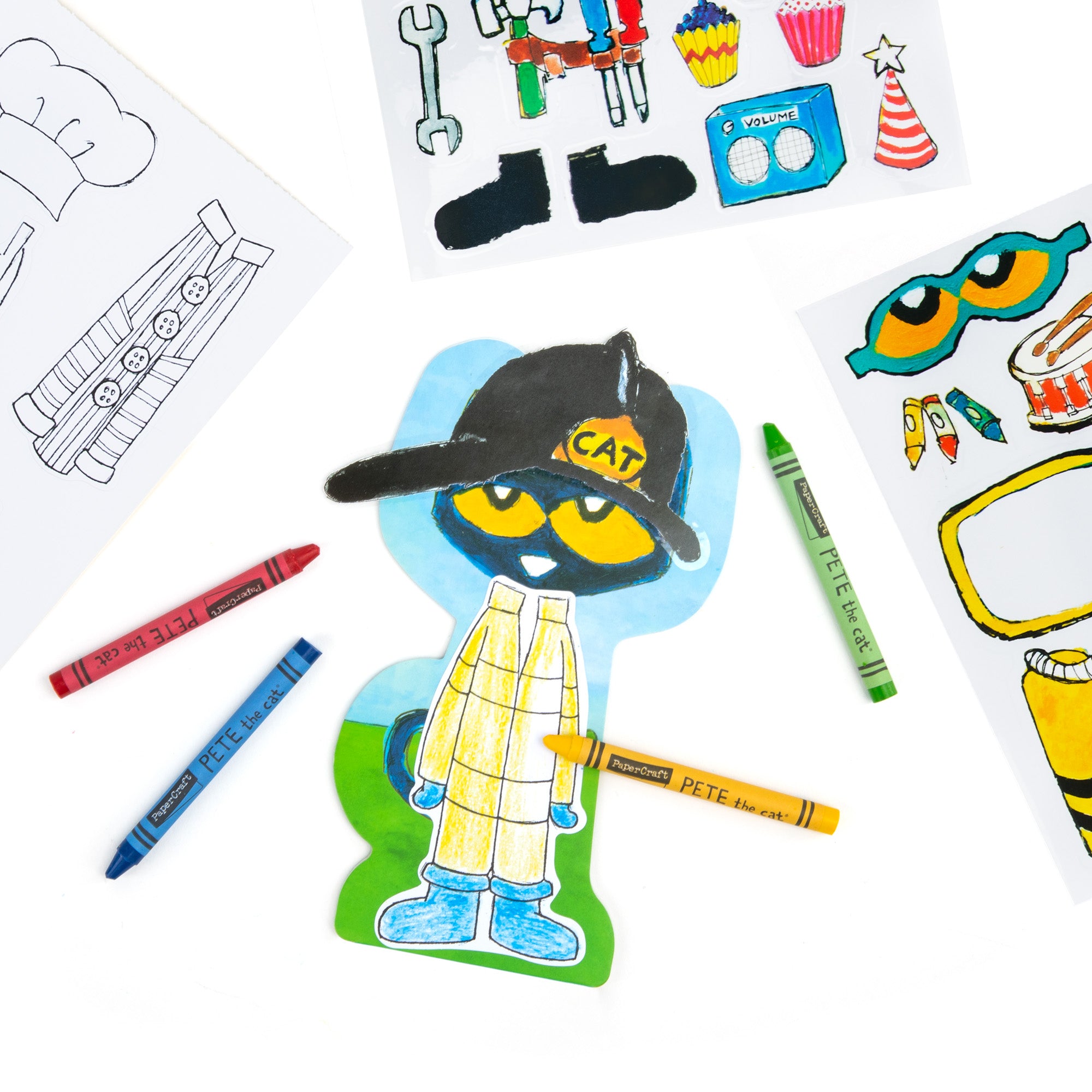 Papercraft Pete the Cat Coloring Activity Set - A1 School Supplies