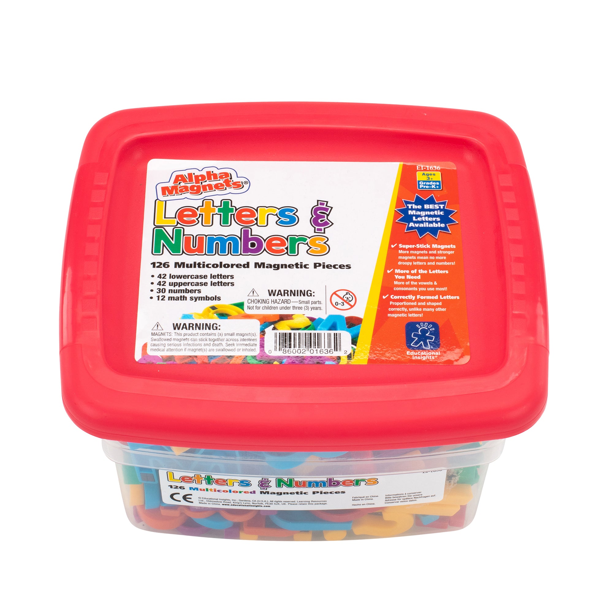 AlphaMagnets® & MathMagnets®, Multi-Colored, 126 Pieces