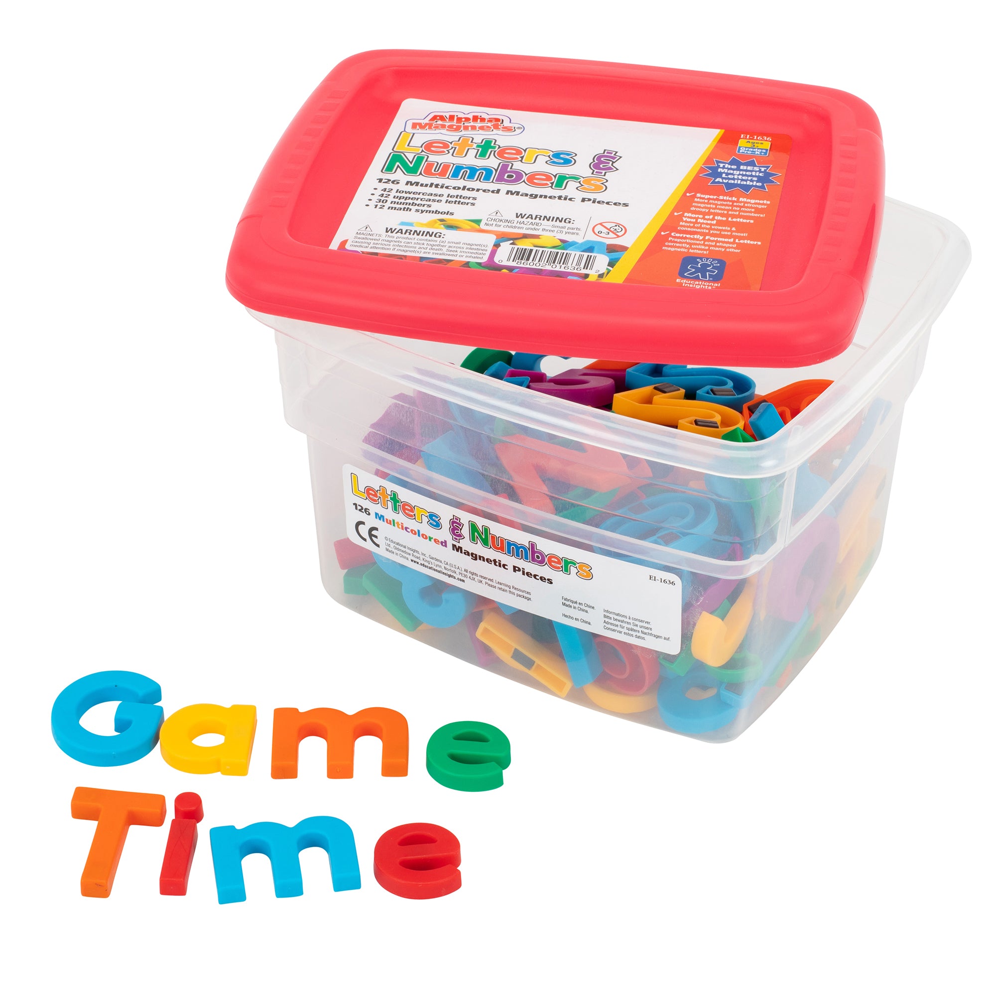 AlphaMagnets® & MathMagnets®, Multi-Colored, 126 Pieces