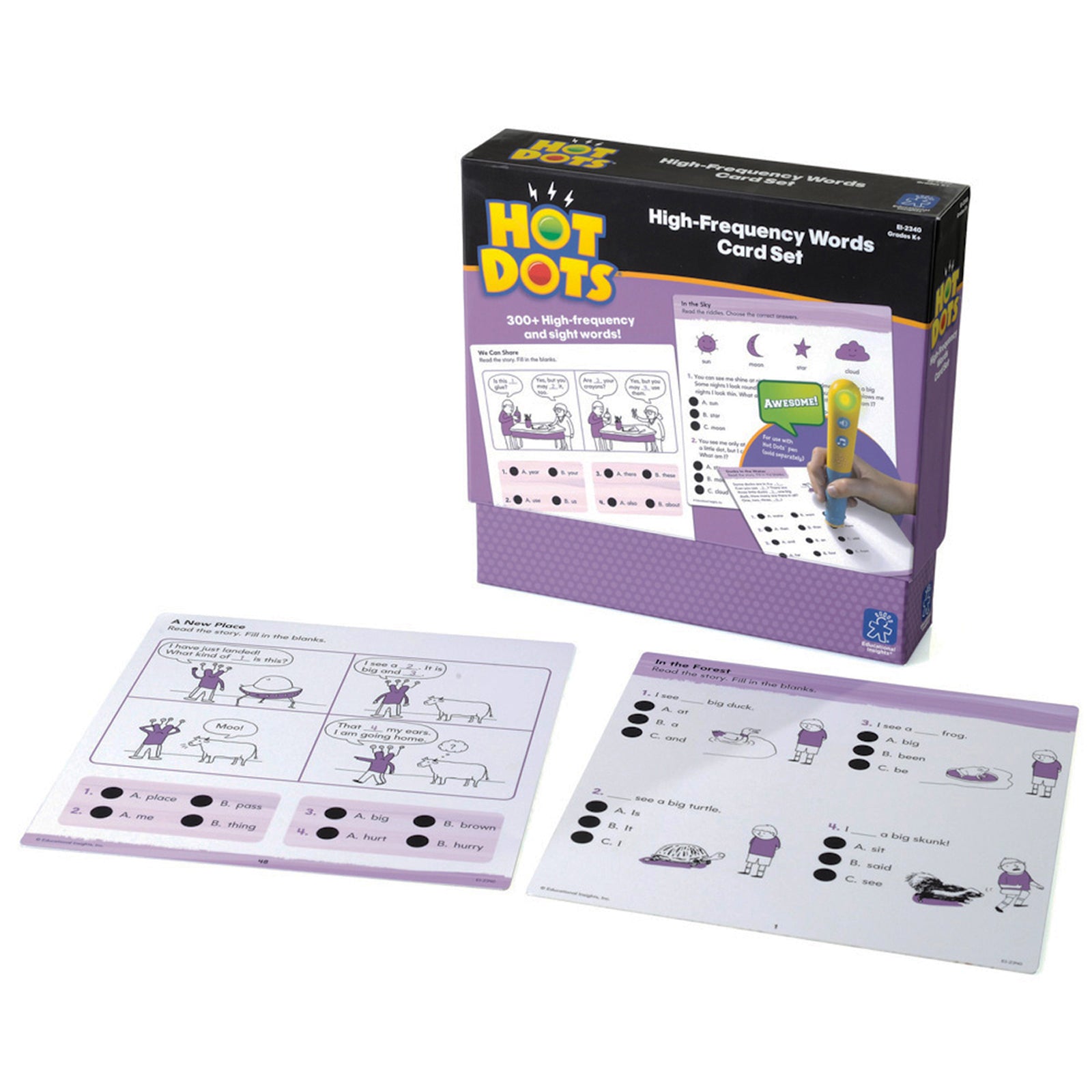 Hot Dots® High-Frequency Words Card Sets, Grades K+, 40 Cards - A1 School Supplies