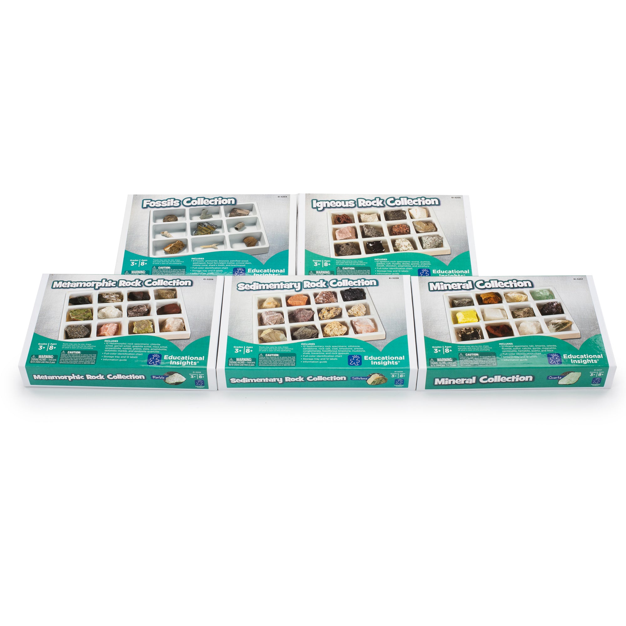 GeoSafari® Complete Rock, Mineral, & Fossil Collections, Set of 57 - A1 School Supplies