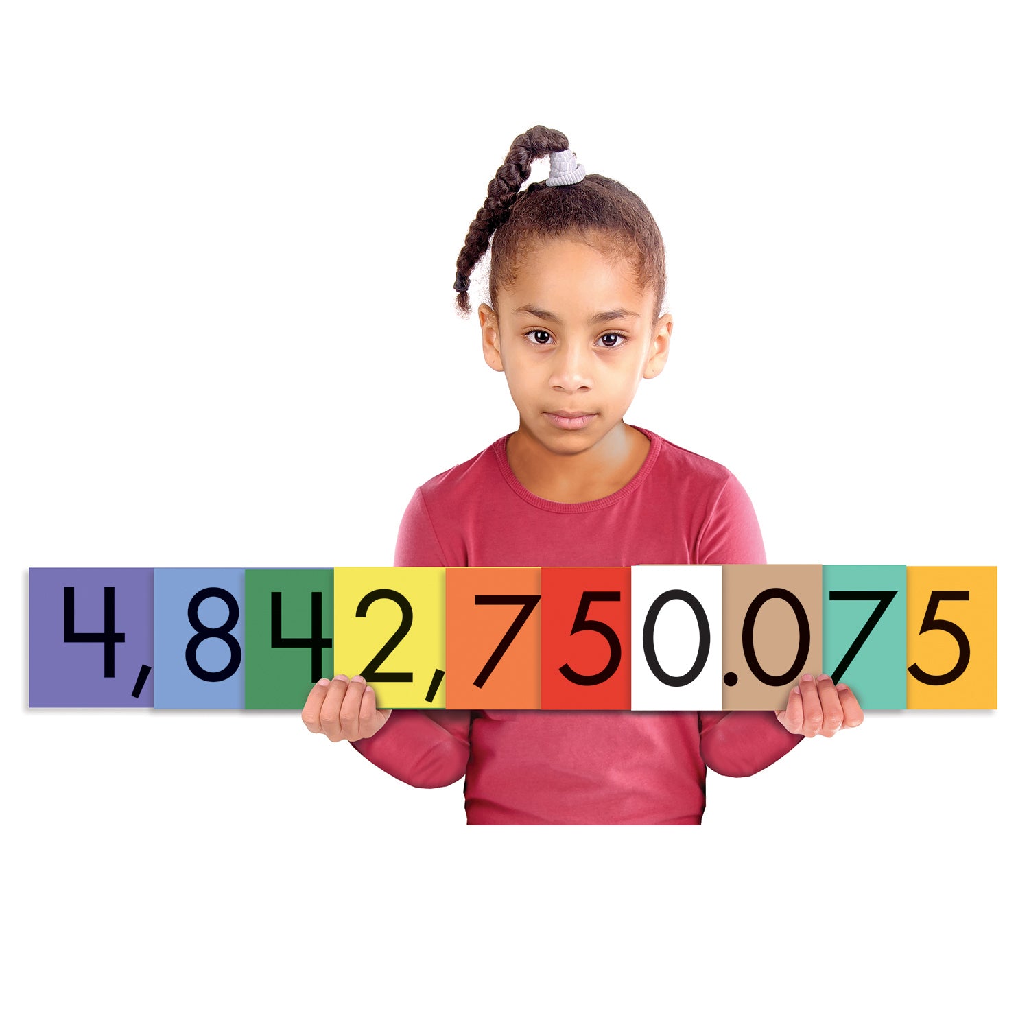 10-Value Decimals to Whole Numbers Place Value Cards Set, Pack of 100