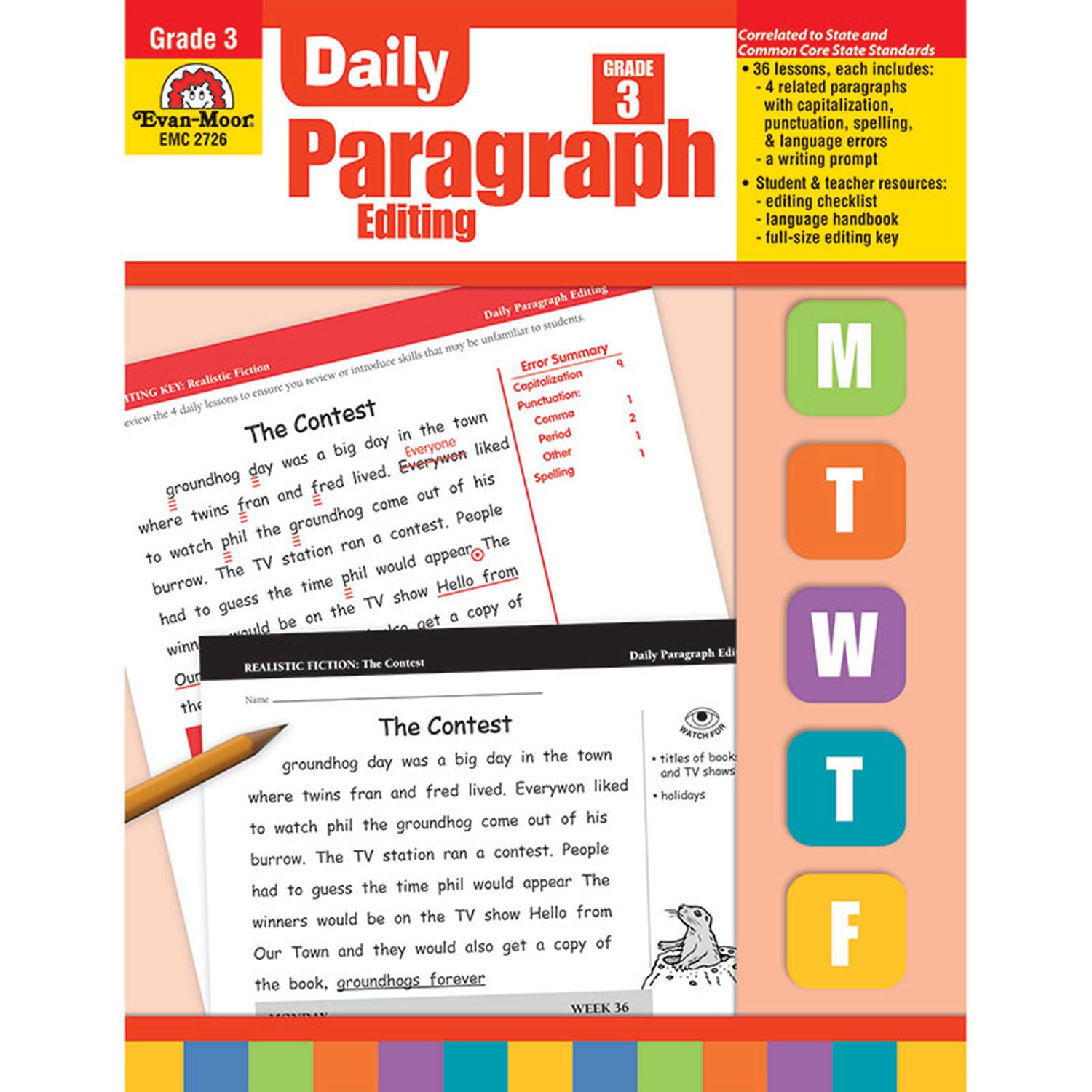 Daily Paragraph Editing Book, Grade 3