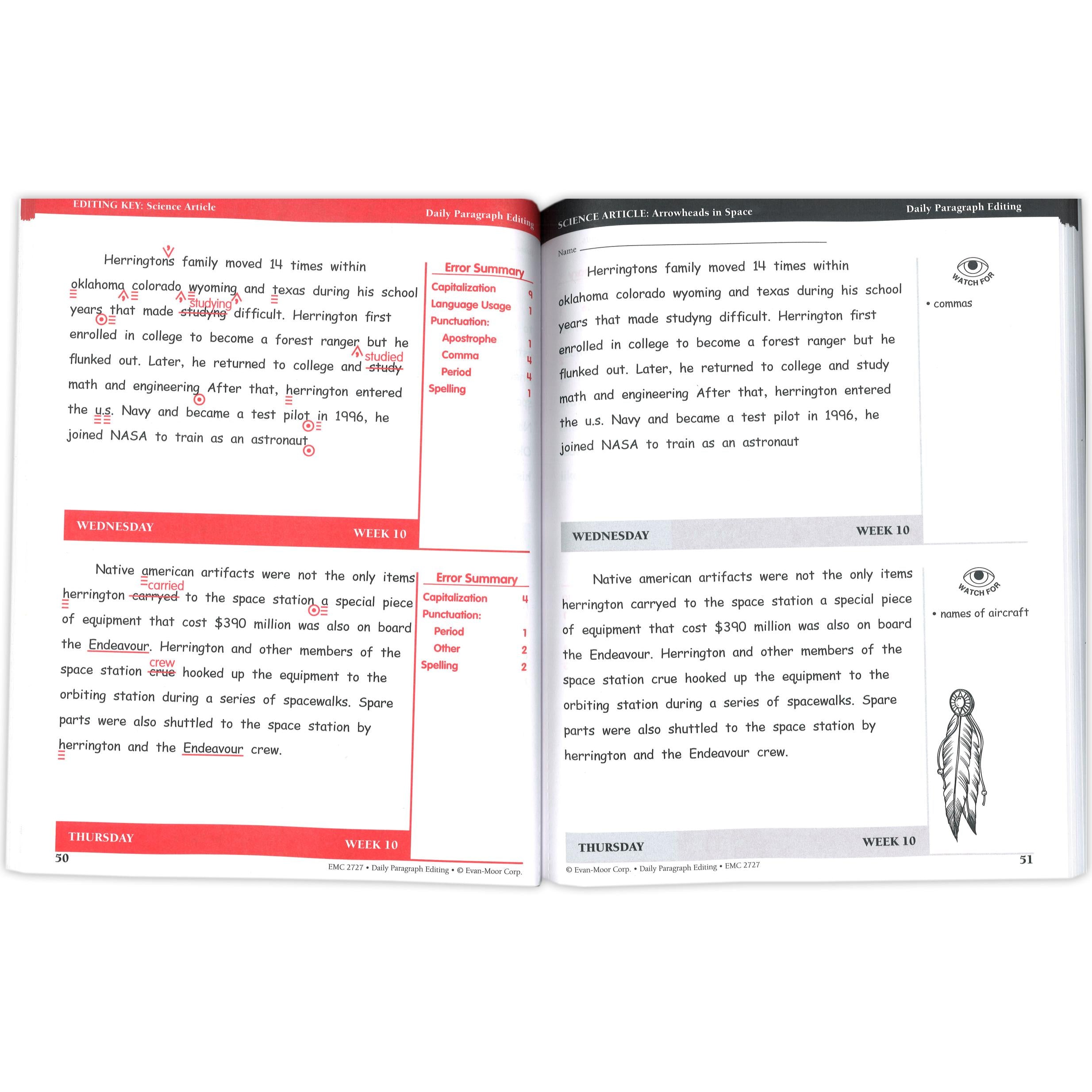 Daily Paragraph Editing Book, Grade 4