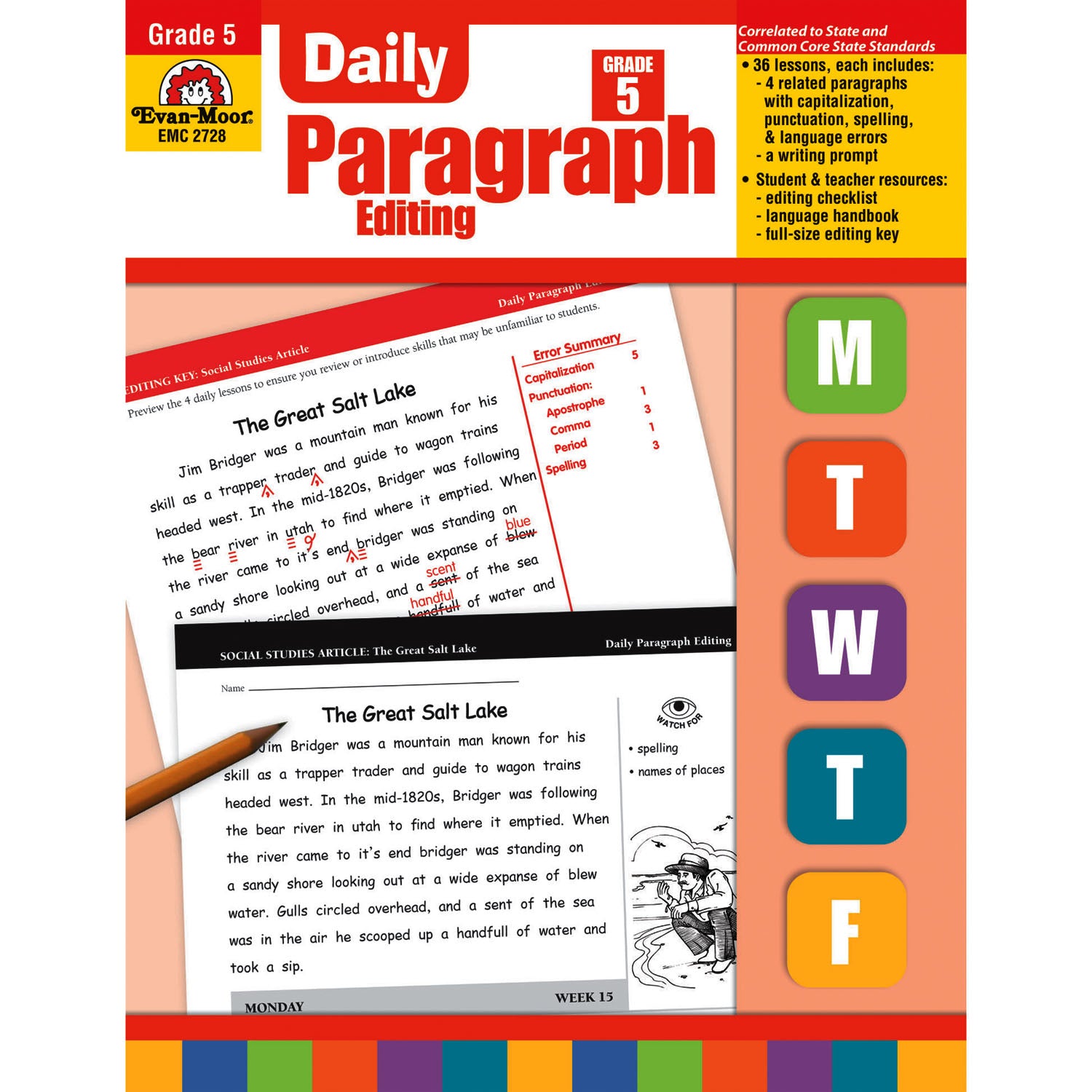 Daily Paragraph Editing Book, Grade 5