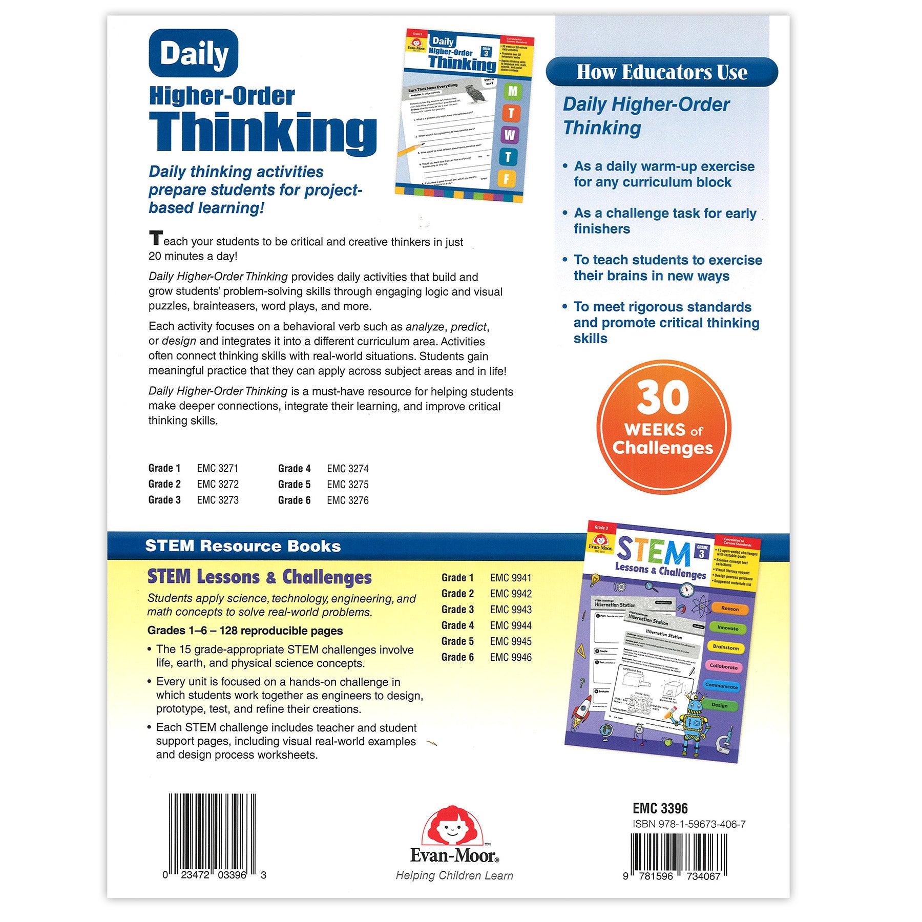 Critical and Creative Thinking Activities Book, Grade 6+