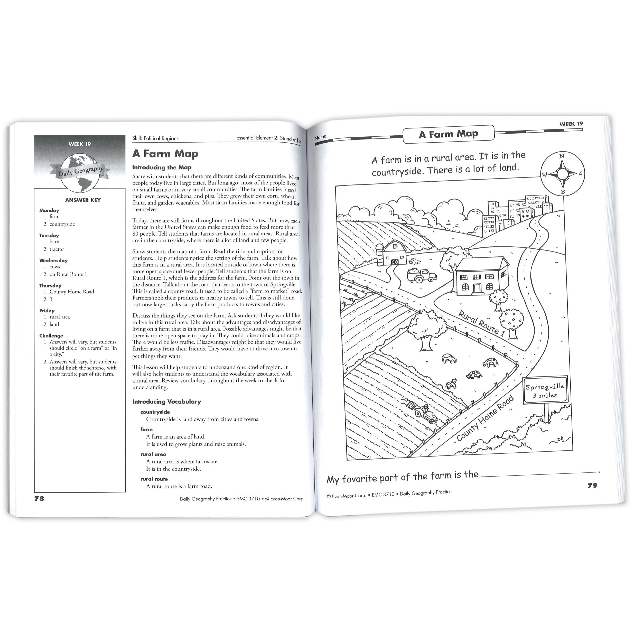 Daily Geography Practice Book, Grade 1