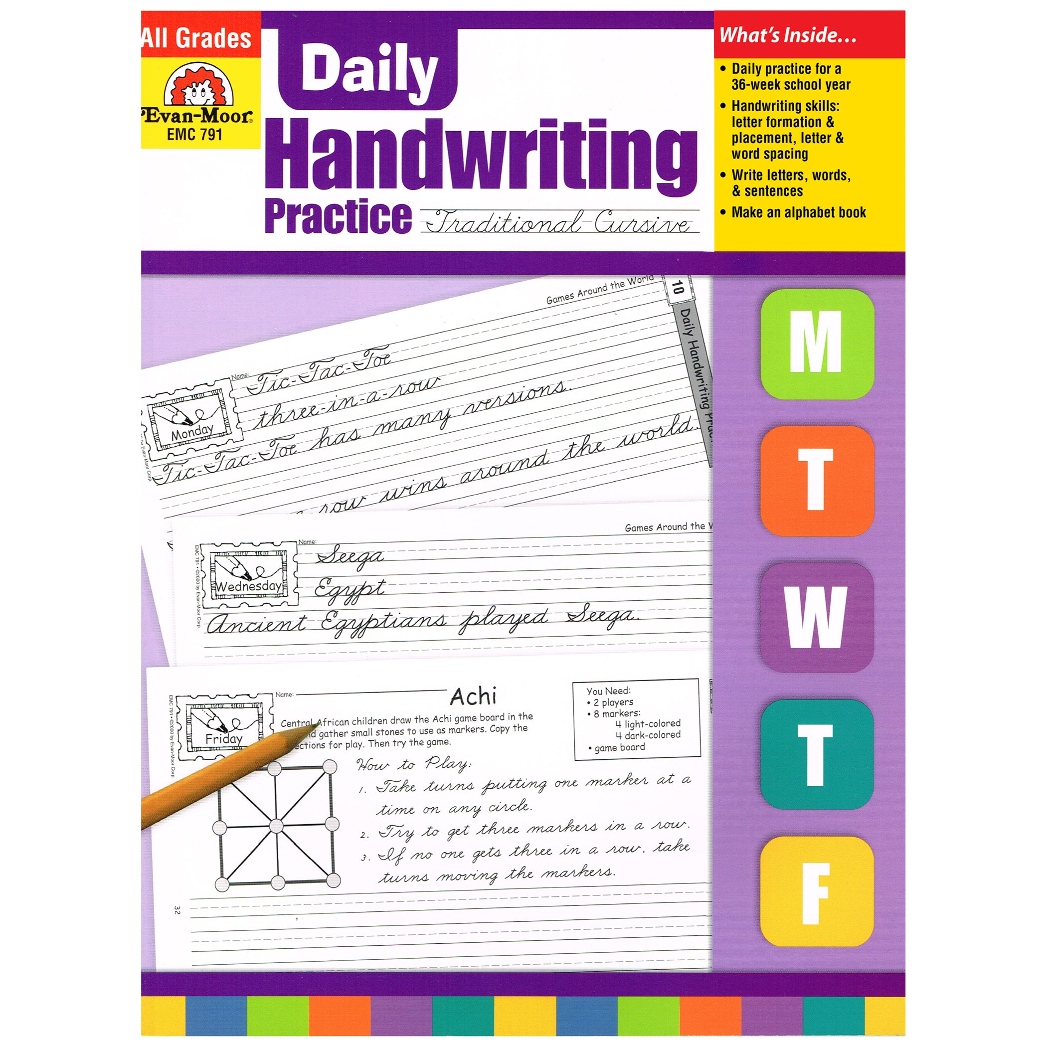 Daily Handwriting Practice Book: Traditional Cursive