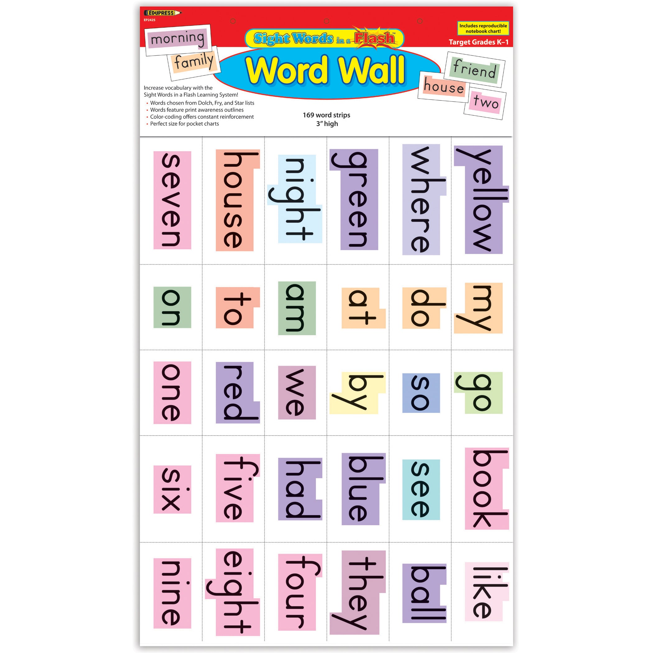 Sight Words in a Flash™ Word Walls, Grades K-1