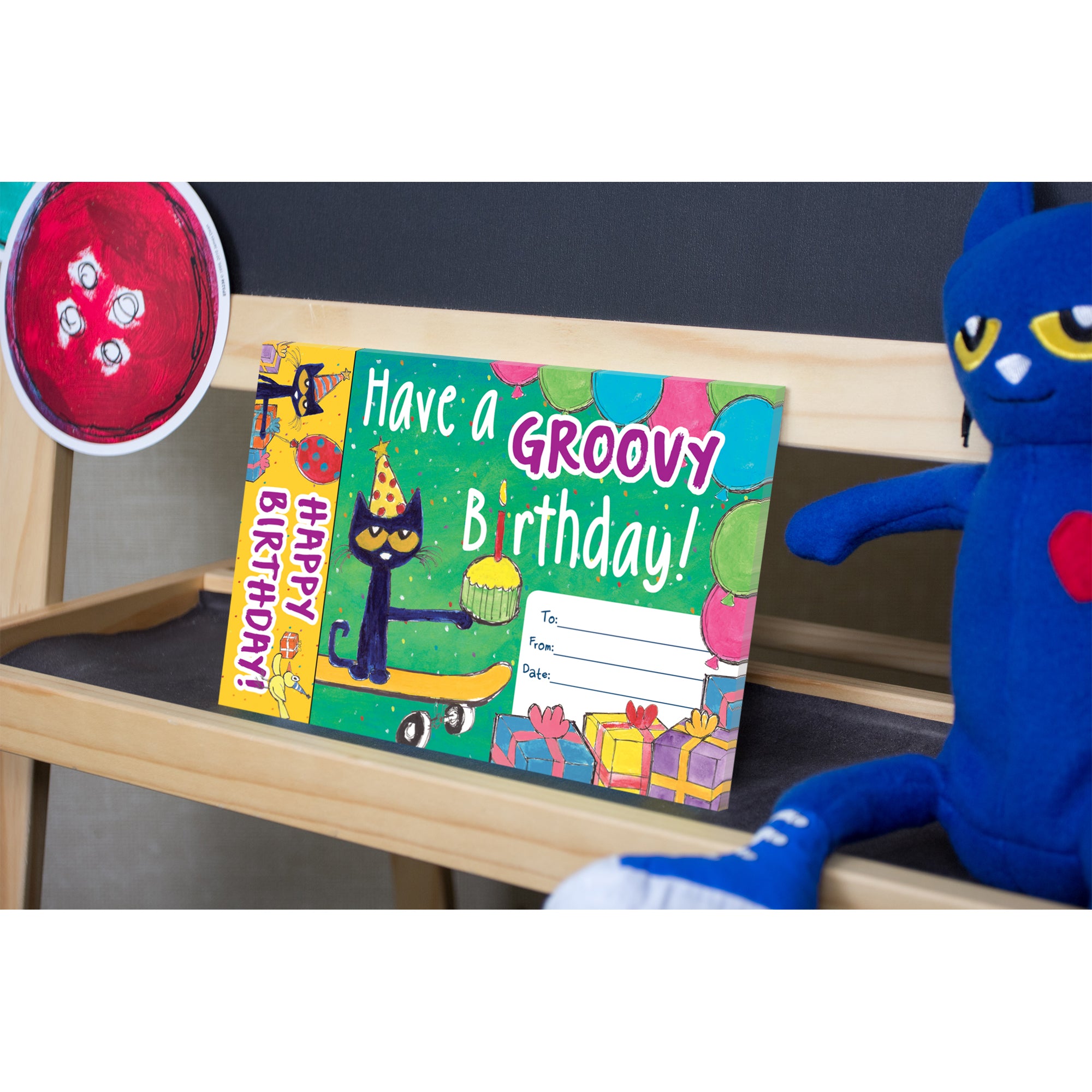 Pete the Cat Groovy Birthday Bookmark Awards, 30 Per Pack, 3 Packs