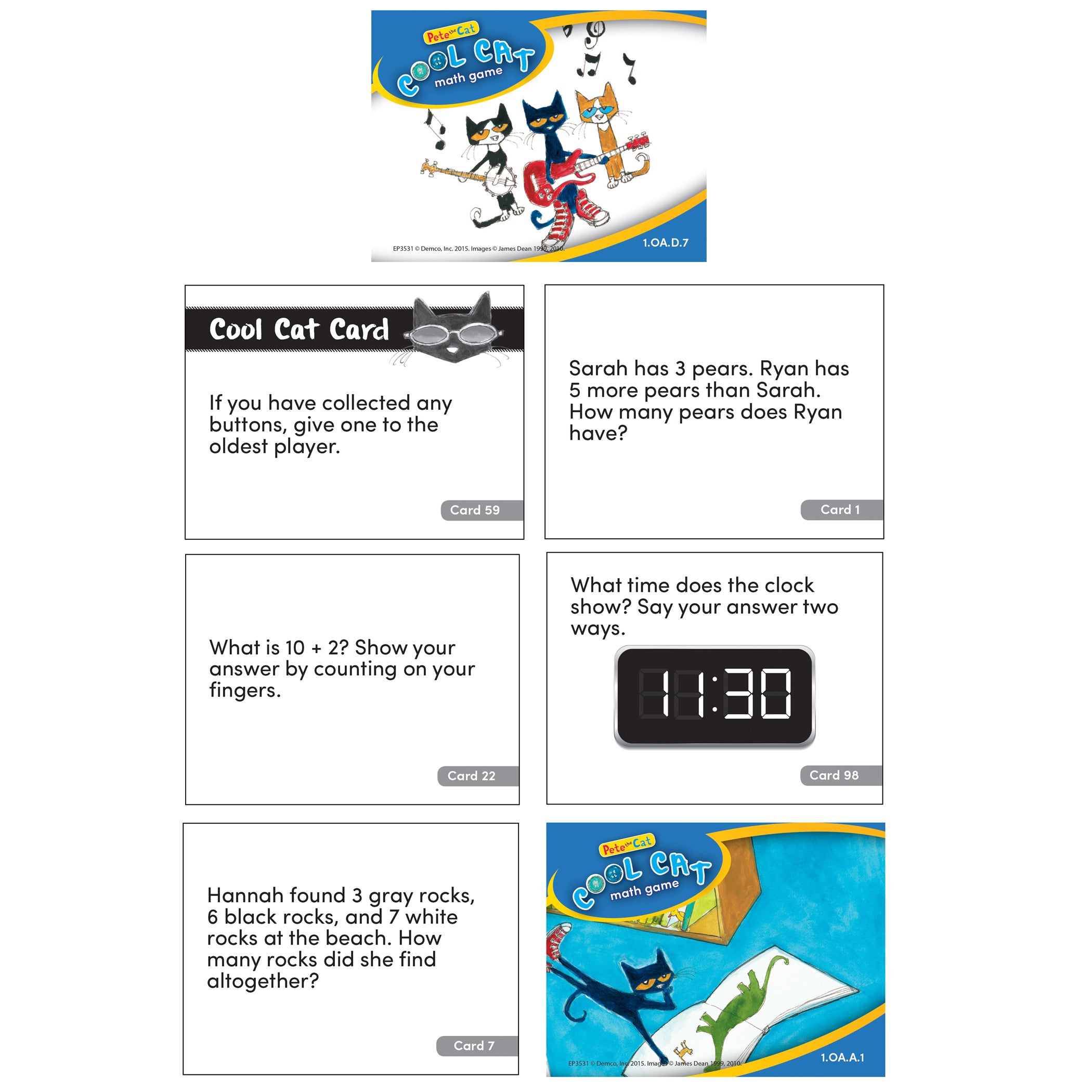 Pete the Cat® Cool Cat Math Game 1 - A1 School Supplies