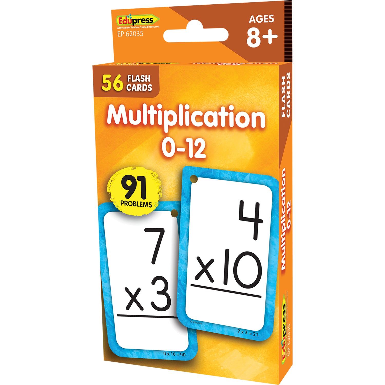 Multiplication 0-12 Flash Cards, 6 Packs