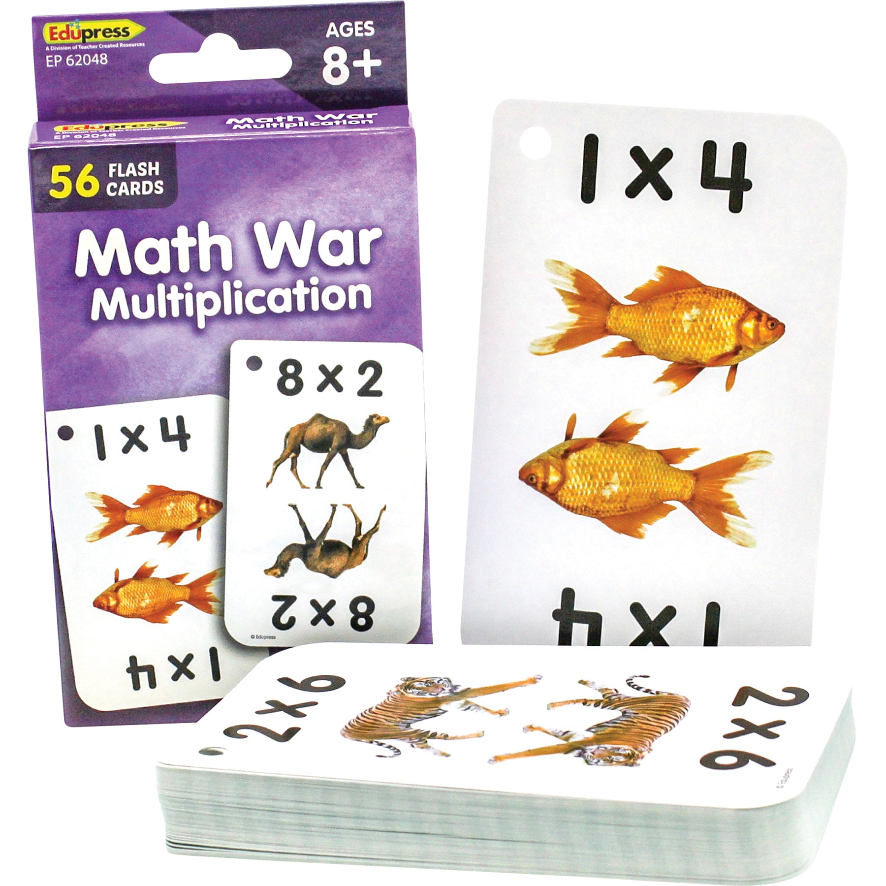 Math War (Multiplication) Flash Cards, 6 Packs