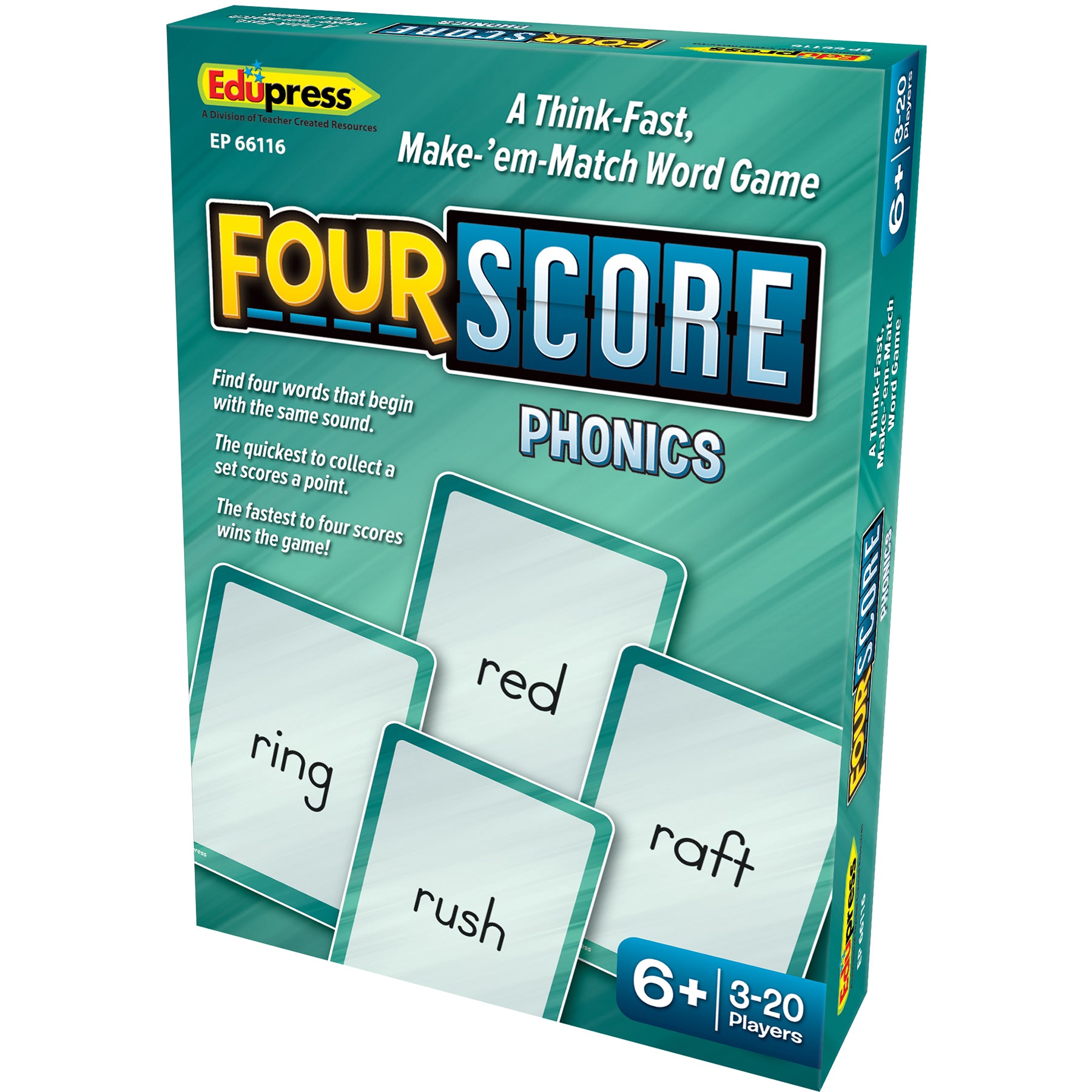 Four Score Card Game: Phonics, Pack of 3 - A1 School Supplies