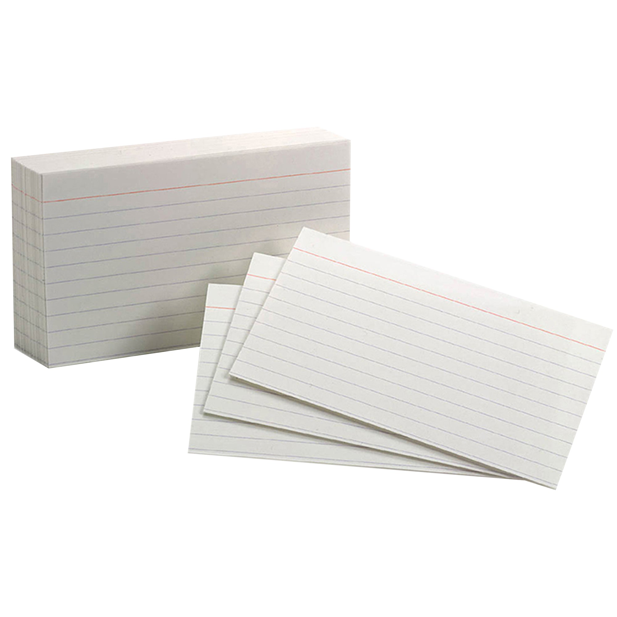 White Commercial Index Cards, 3" x 5", Ruled, 1000 Per Pack, 2 Packs - A1 School Supplies