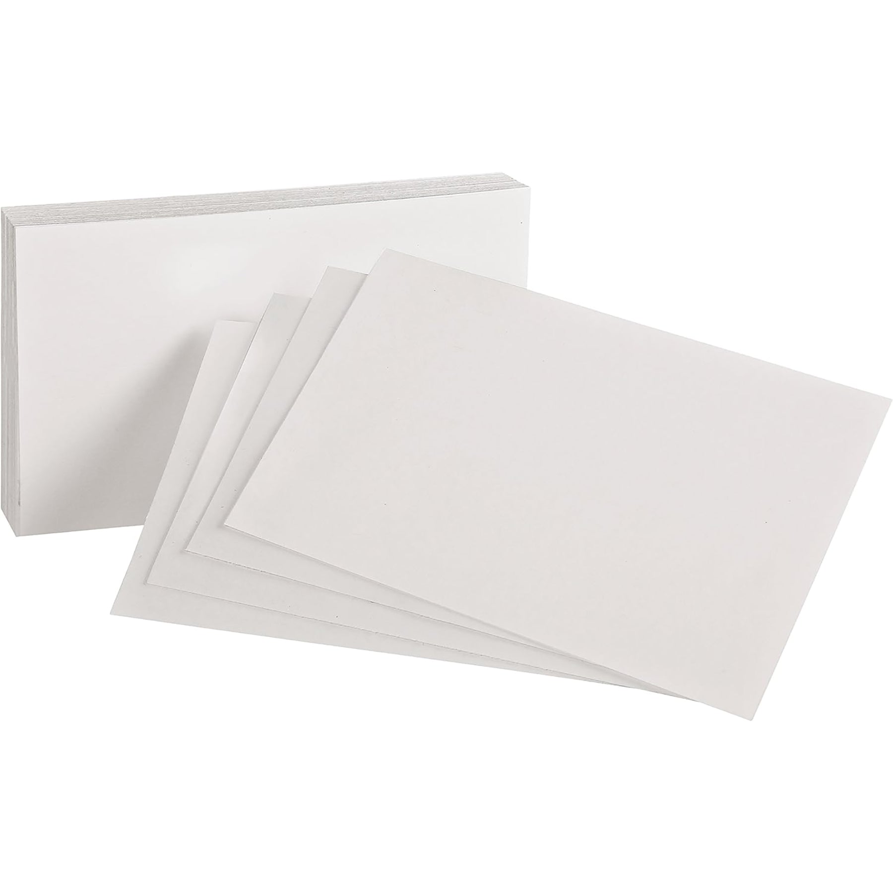 Blank Index Cards, 4" x 6", White, 100 Per Pack, 10 Packs