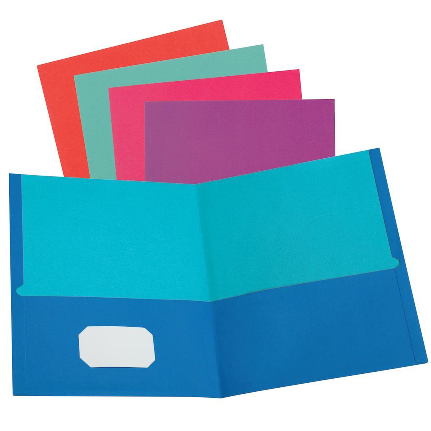 Twisted Twin Pocket Folders, Letter Size, Assorted, Pack of 50