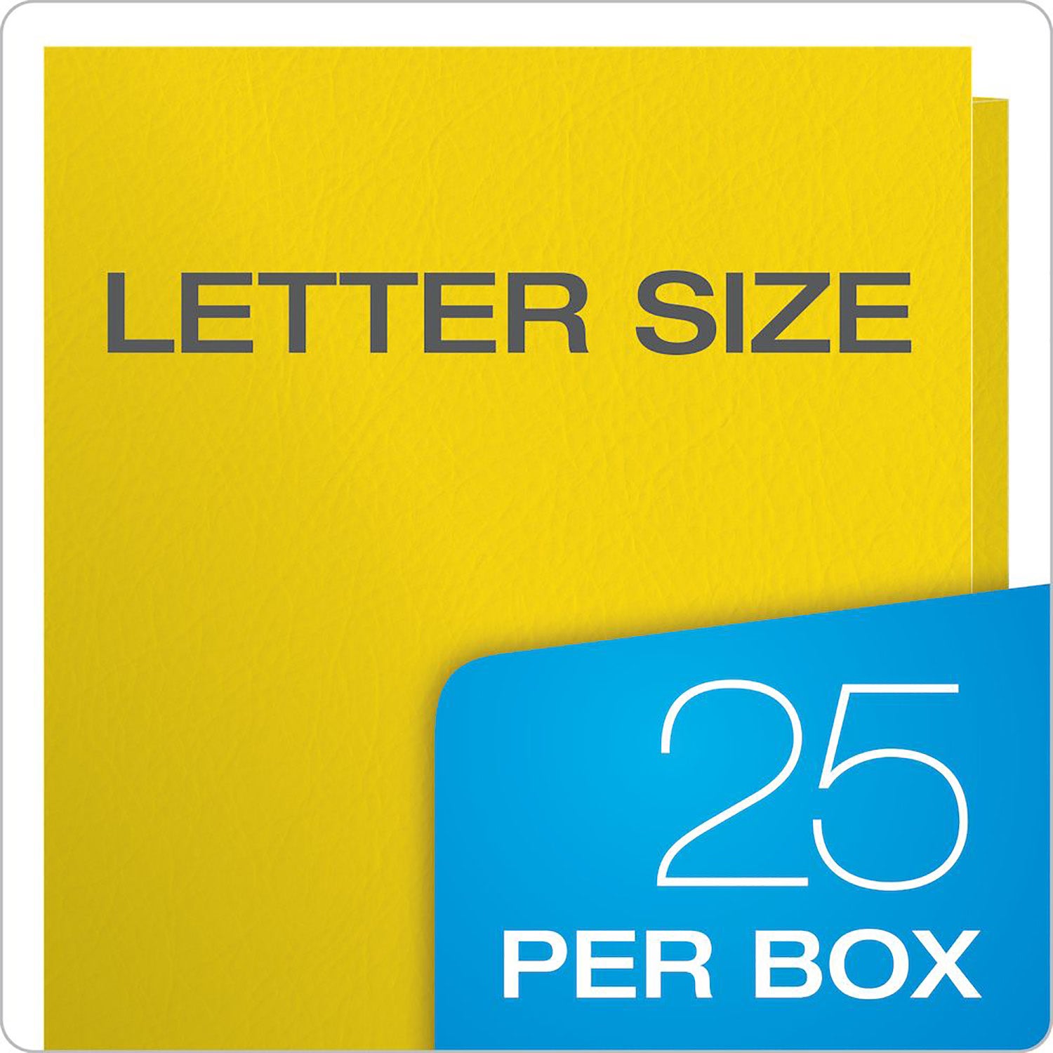 Twin Pocket Folders, Yellow, 25 Per Box