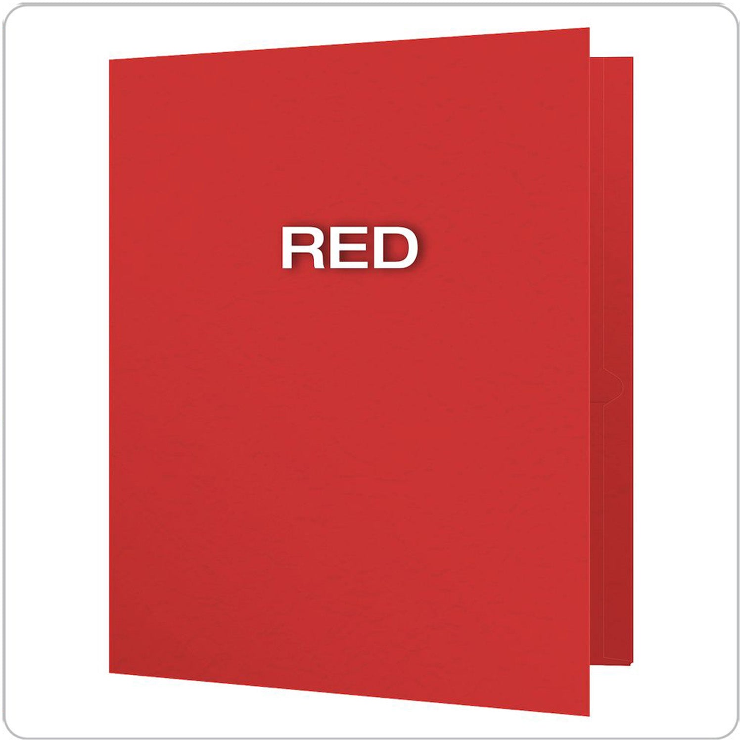 Twin Pocket Folders with Fasteners, Red, Box of 25