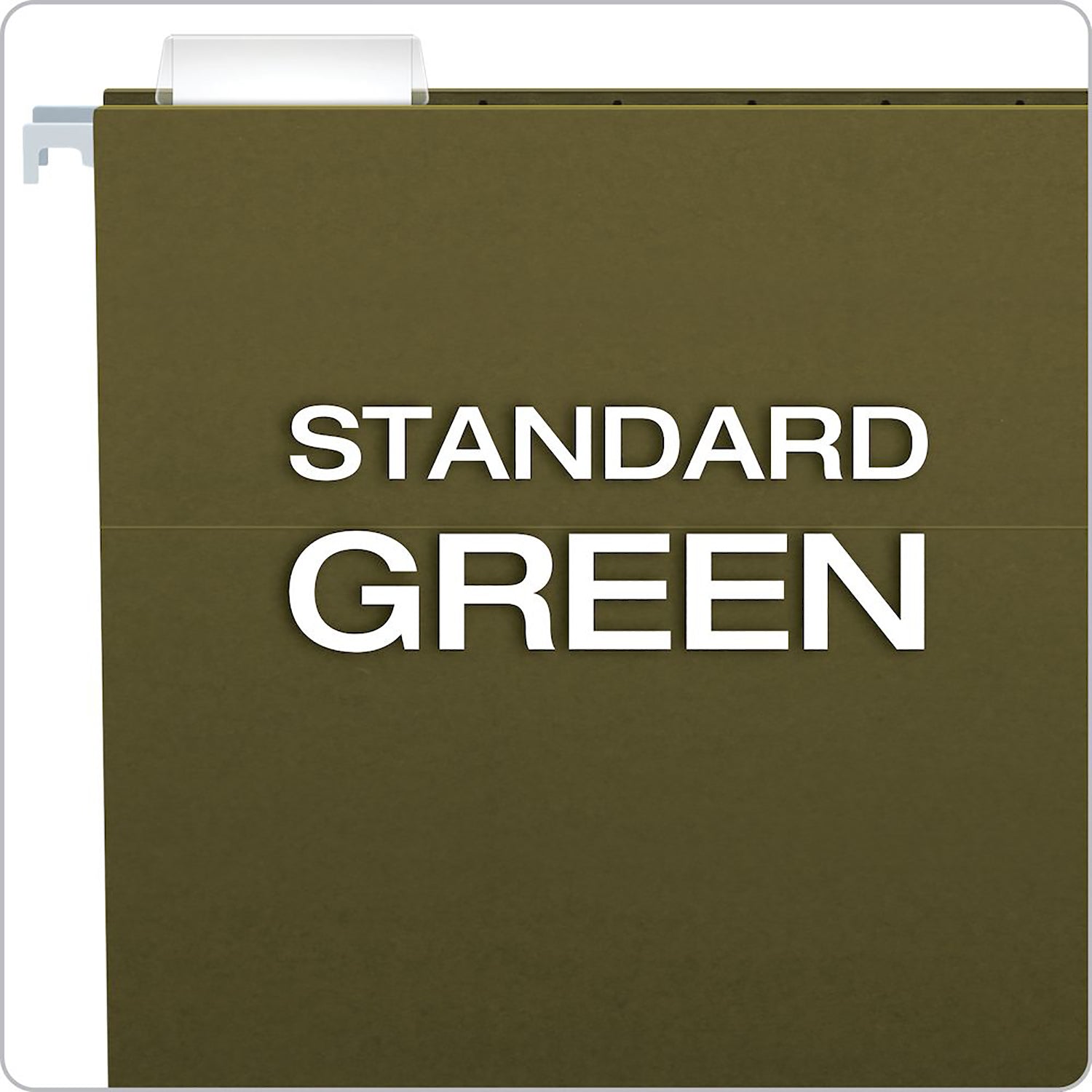 Recycled Hanging Folders, Letter Size, Standard Green, 1/5 Cut, Box of 25