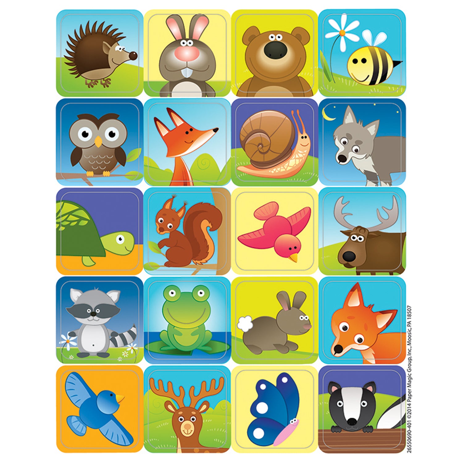 Woodland Creatures Theme Stickers, 120 Per Pack, 12 Packs - A1 School Supplies