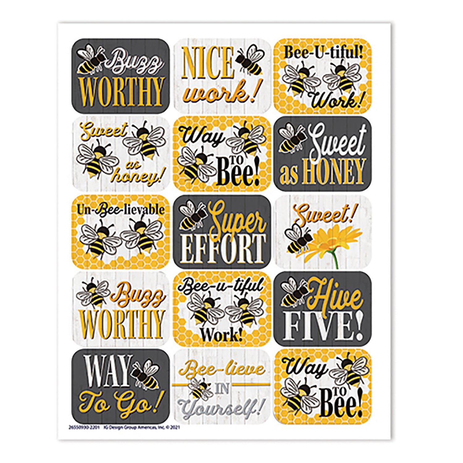 The Hive Success Stickers, 120 Per Pack, 12 Packs - A1 School Supplies