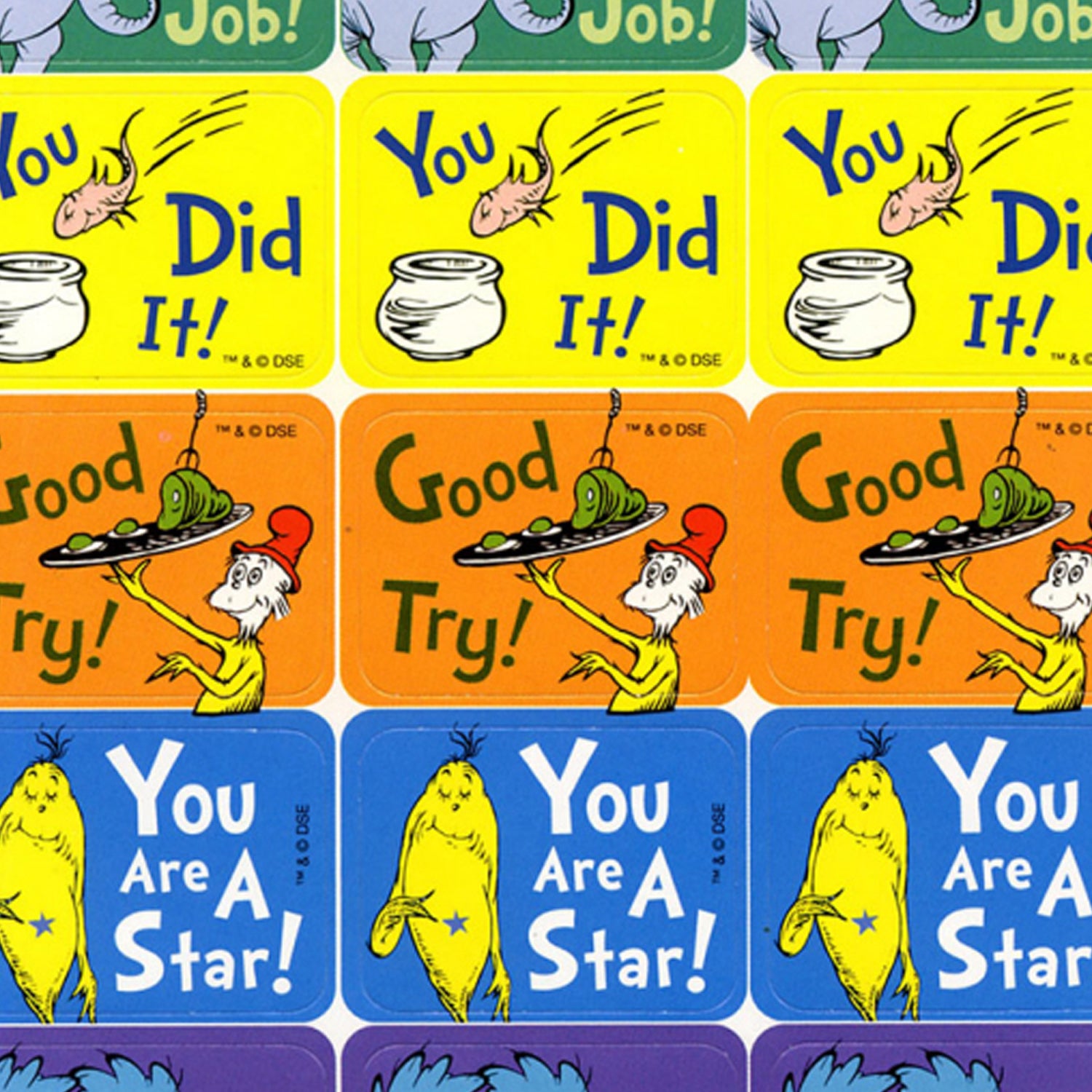 Dr. Seuss™ Success Stickers, 120 Per Pack, 12 Packs