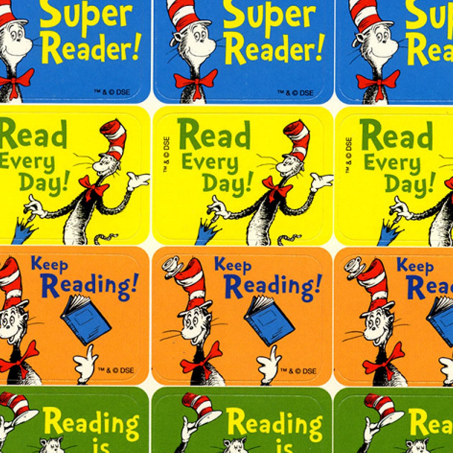 Cat in the Hat™ Reading Success Stickers, 120 Per Pack, 12 Packs