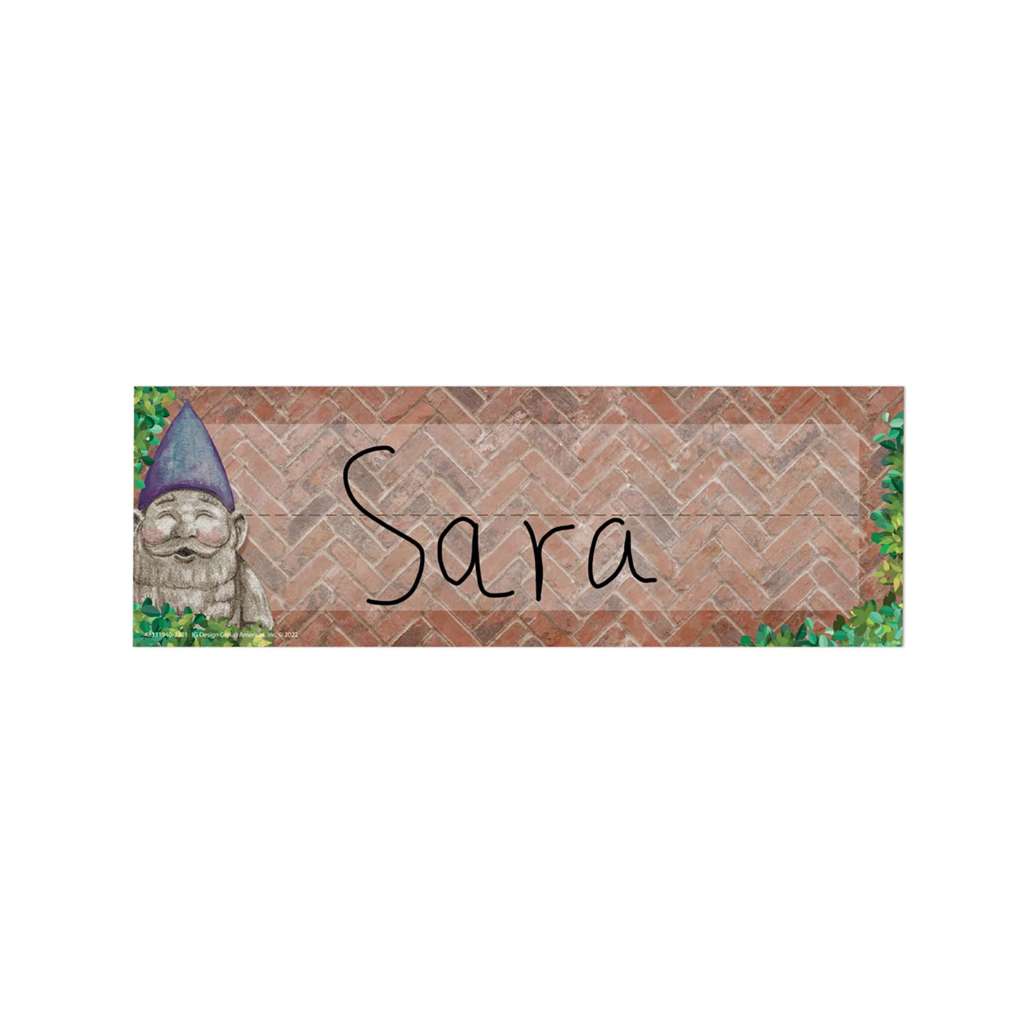 Curiosity Garden Self-Adhesive Name Plate, 9-5/8" x 3-1/4", 36 Per Pack, 3 Packs - A1 School Supplies