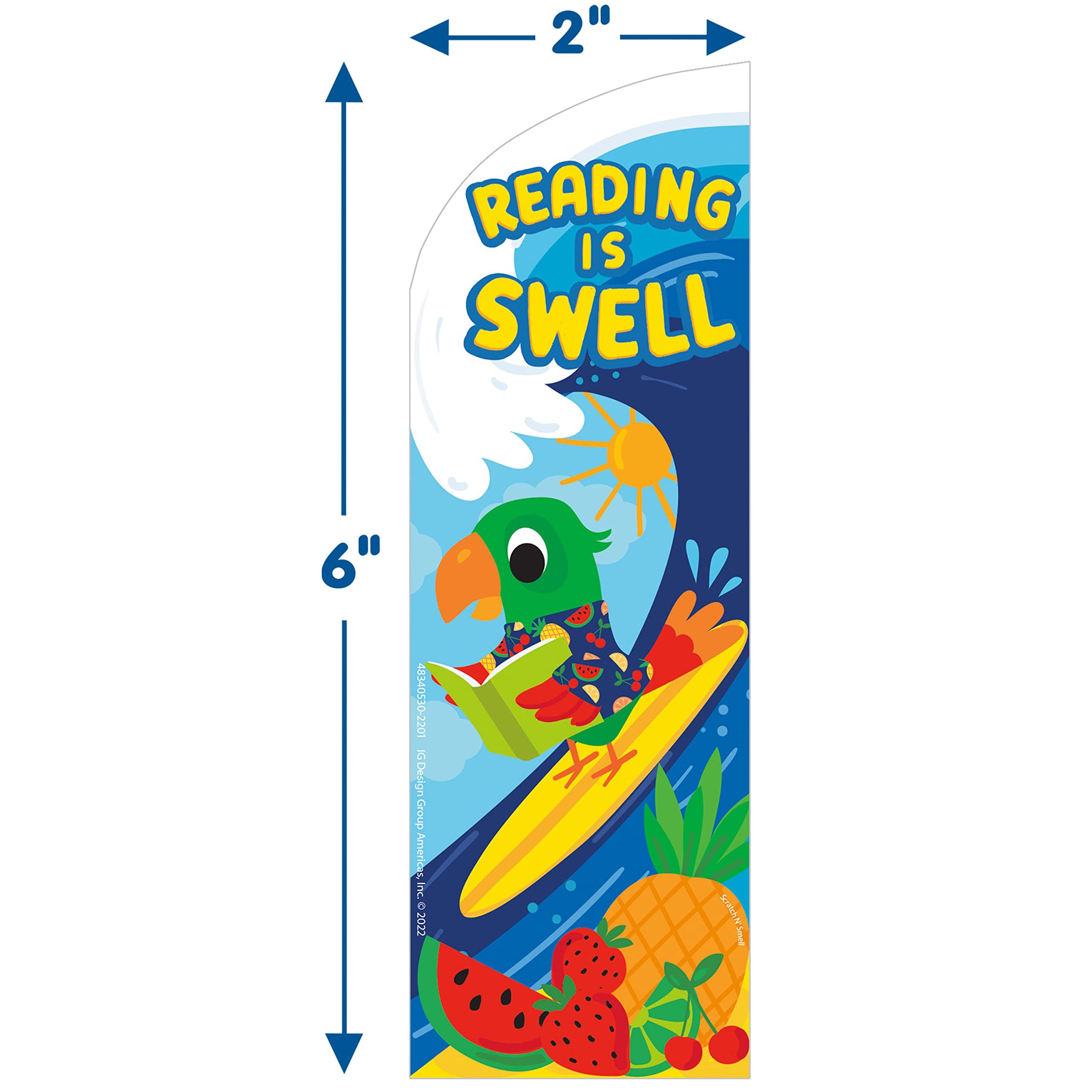 Reading Is Swell Fruit Punch Scented Bookmarks, 24 Per Pack, 3 Packs