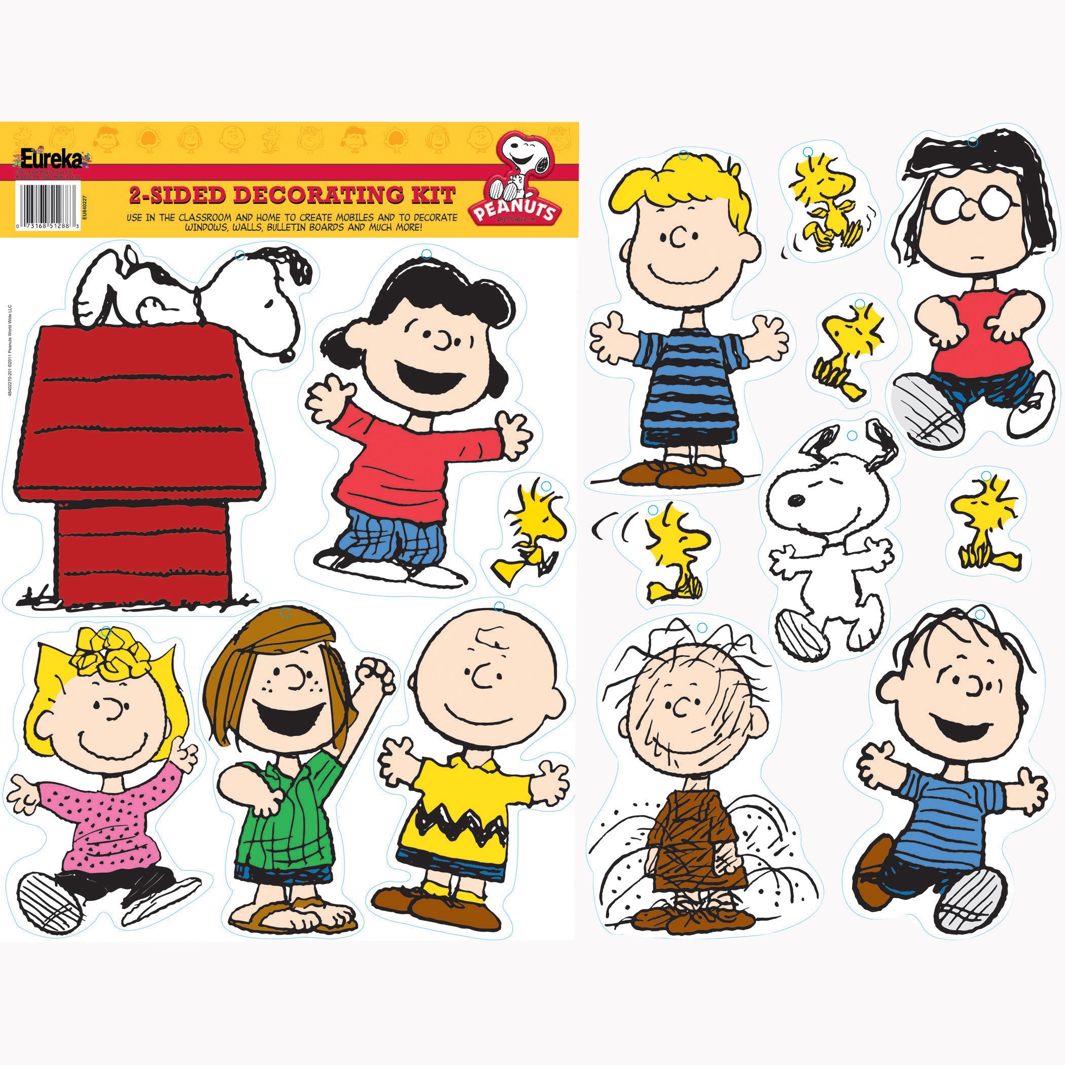 Peanuts® Classic Characters 2-Sided Deco Kit, 6 Kits