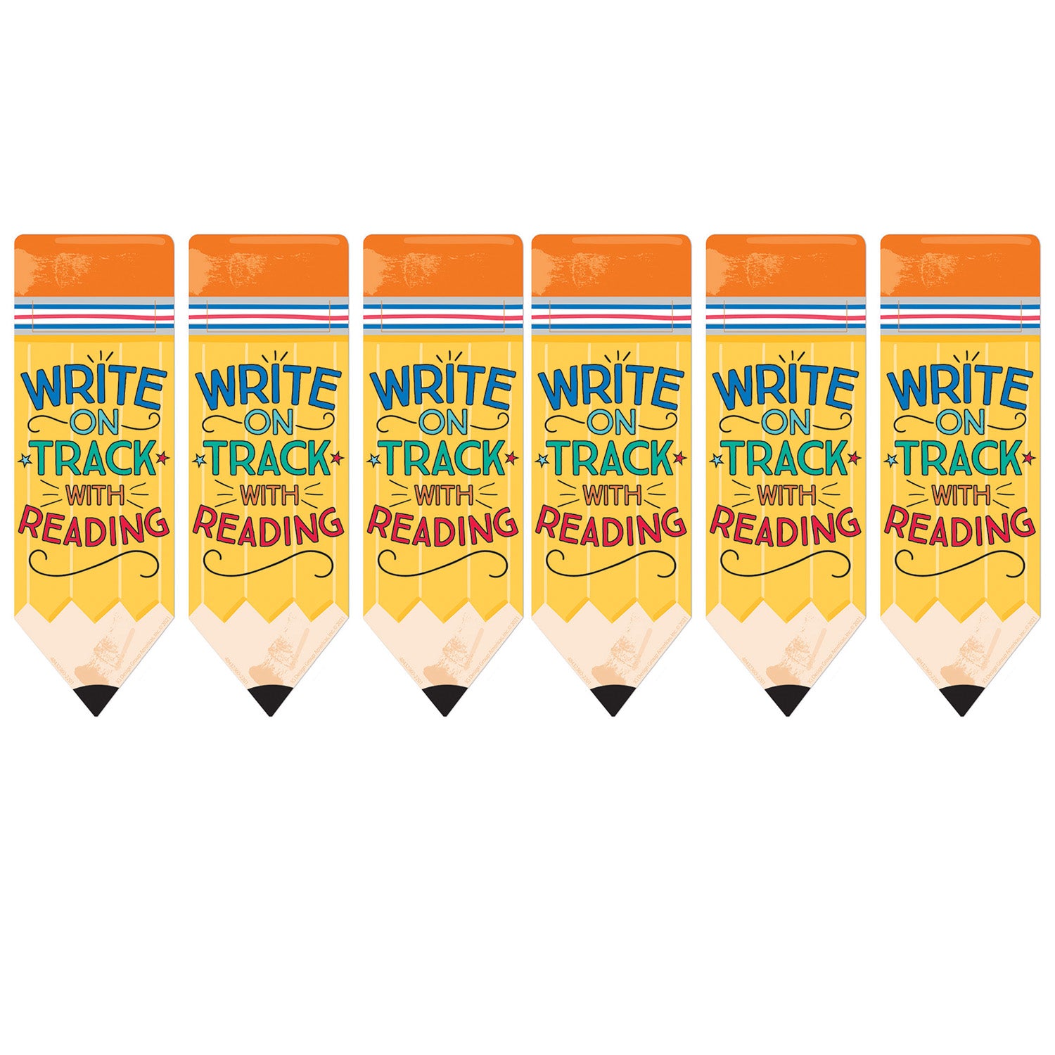 Pencil Write on Track with Reading Bookmarks, 36 Per Pack, 6 Packs