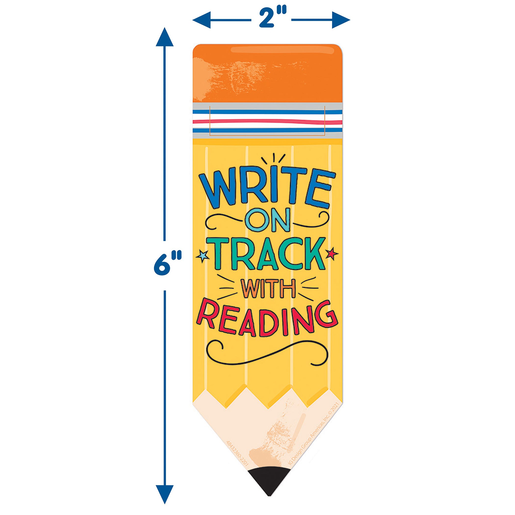 Pencil Write on Track with Reading Bookmarks, 36 Per Pack, 6 Packs