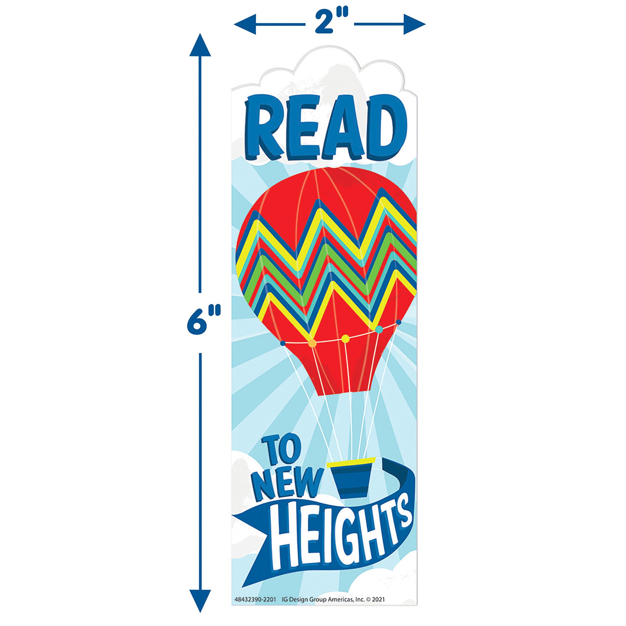 Hot Air Balloon New Heights Bookmarks, 36 Per Pack, 6 Packs