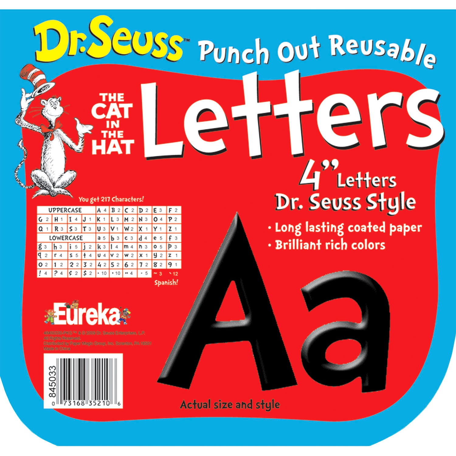 Dr. Seuss™ Black Deco 4" Letters, 217 Per Pack, 3 Packs