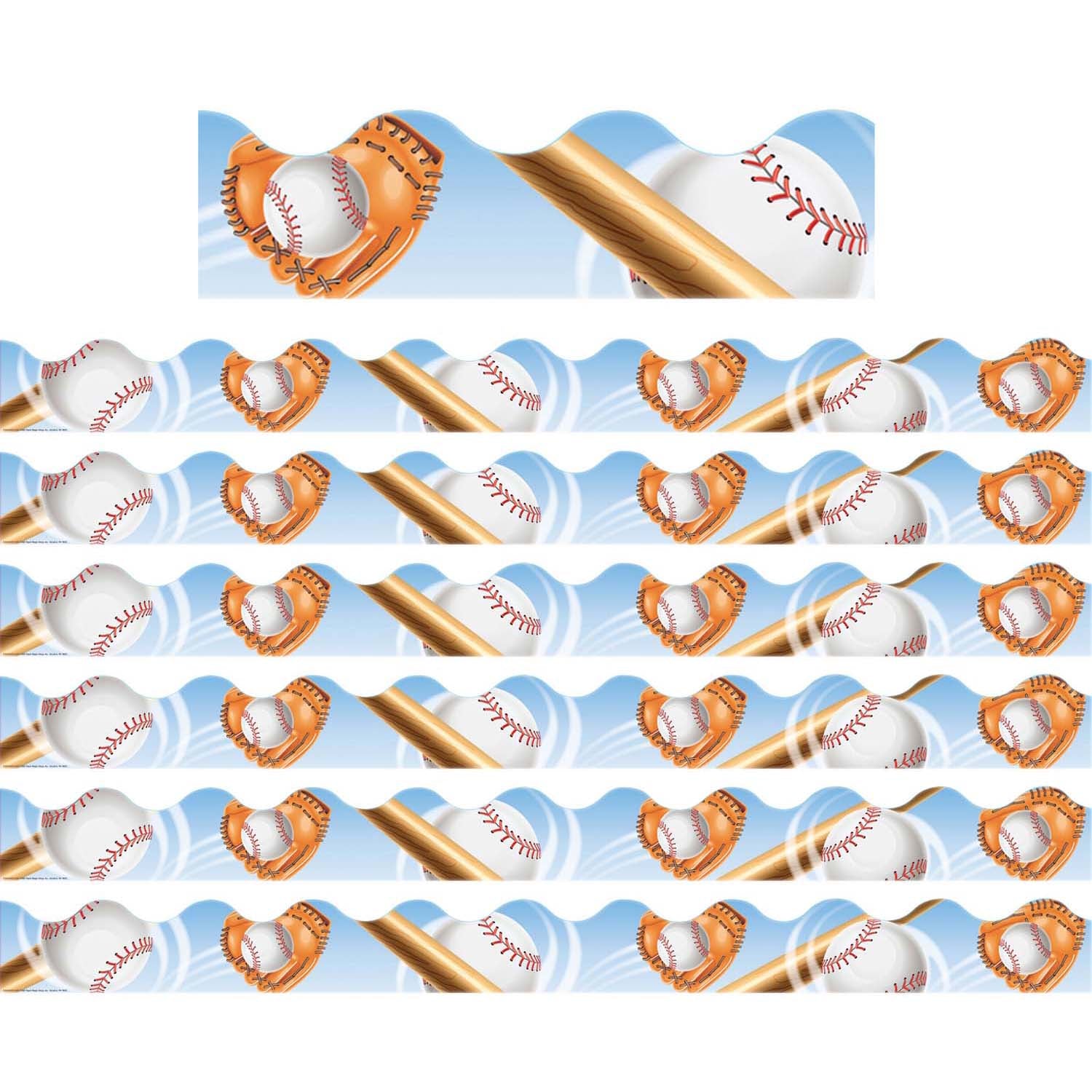 Baseball Deco Trim®, 37 Feet Per Pack, 6 Packs