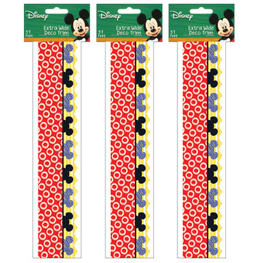 Mickey® Color Pop! Peeking Head Extra Wide Deco Trim®, 37 Feet Per Pack, 3 Packs - A1 School Supplies